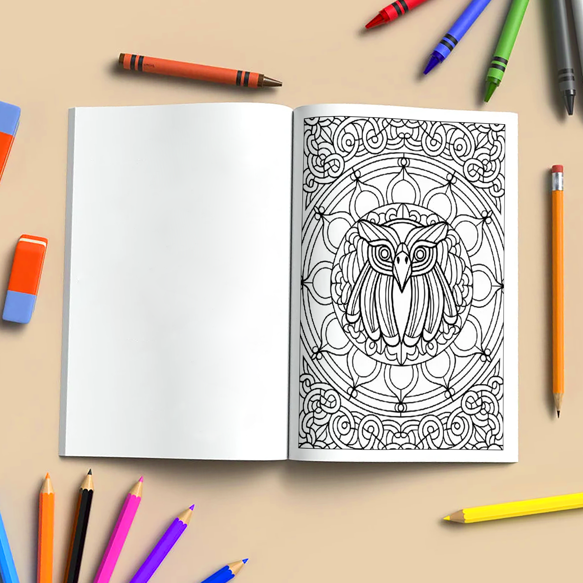 Stained Glass Mandala Wonders – Mandala Coloring Pages – 48 Pages – Bold, Intricate, Glass-Inspired Patterns – For Adults