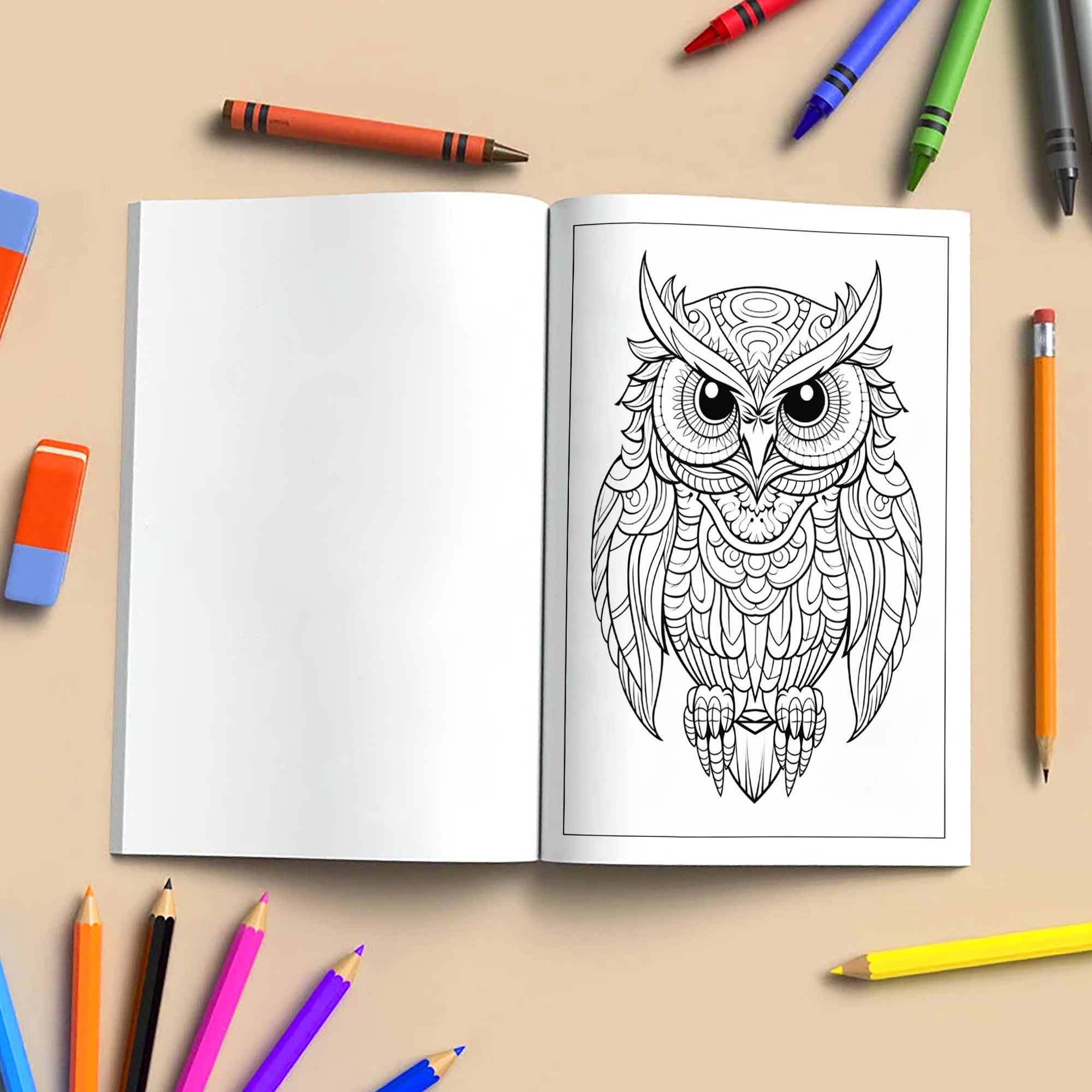 Mystic Owl Mandalas Coloring Pages – 48 Elegant Designs for Adults