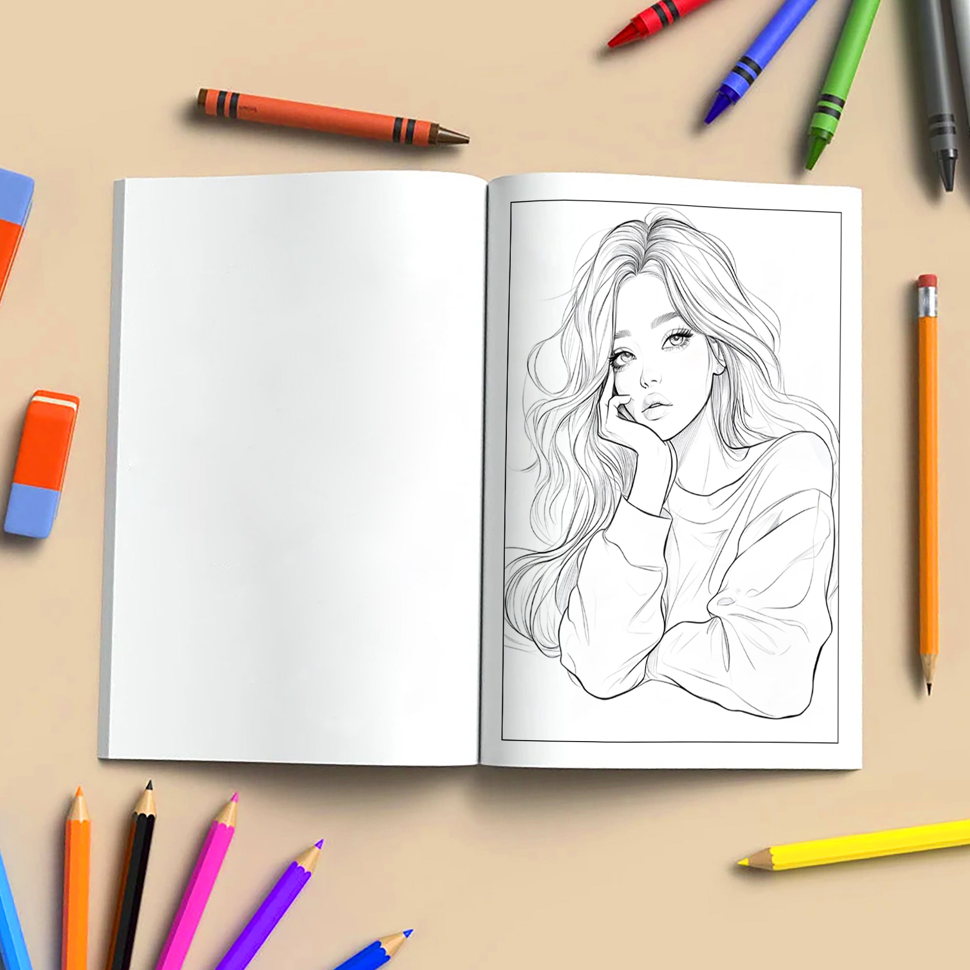 Cozy Charm Coloring Pages – 48 Relaxing Portrait Designs for Adults