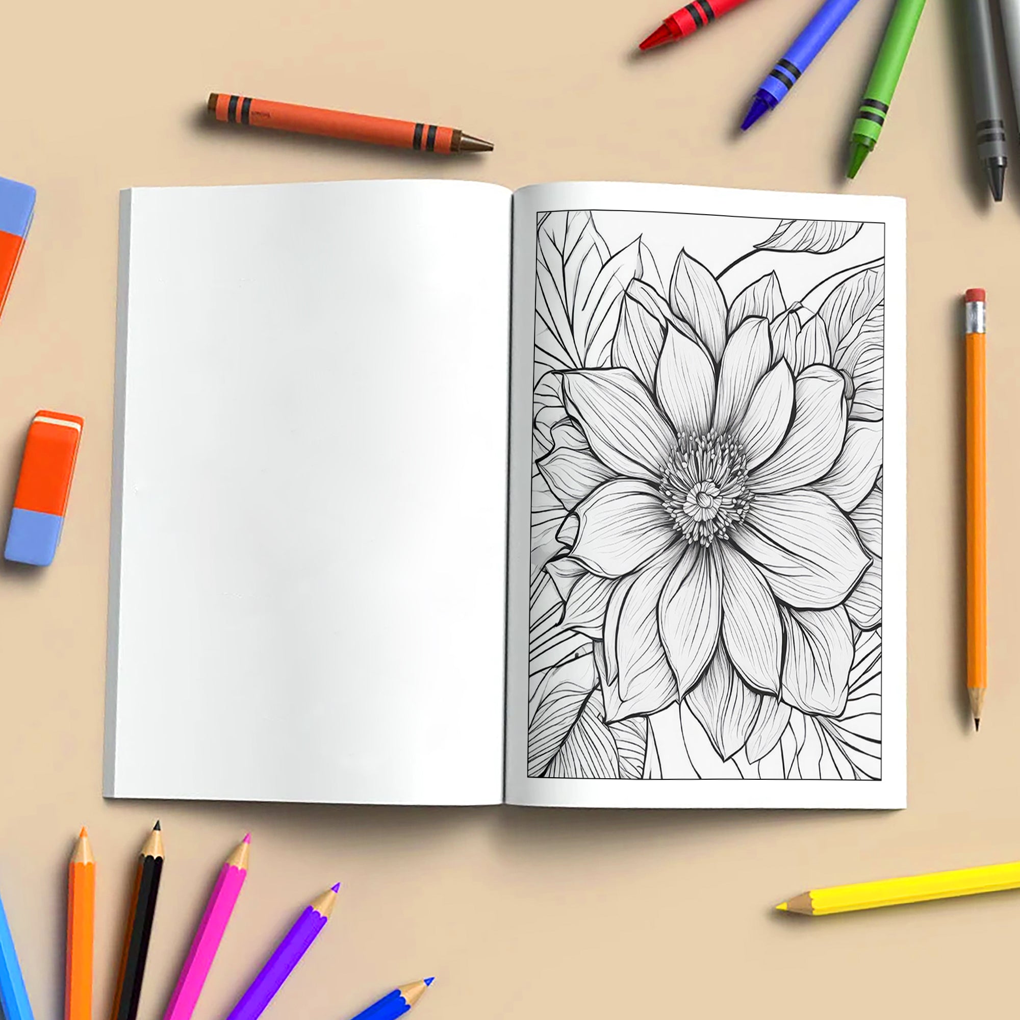 Botanical Bloom Mandala Coloring Pages – 48 Elegant Floral Designs for Adults