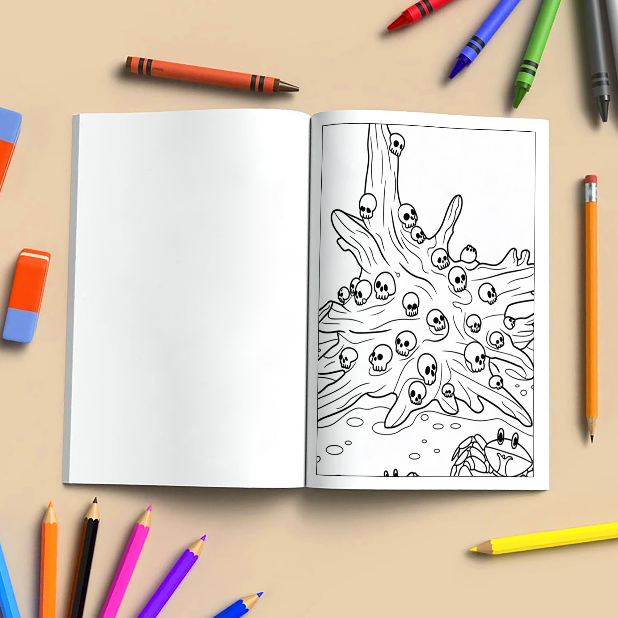 Surfing Spirits Coloring Pages – 48 Halloween in Hawaii Activities for Kids