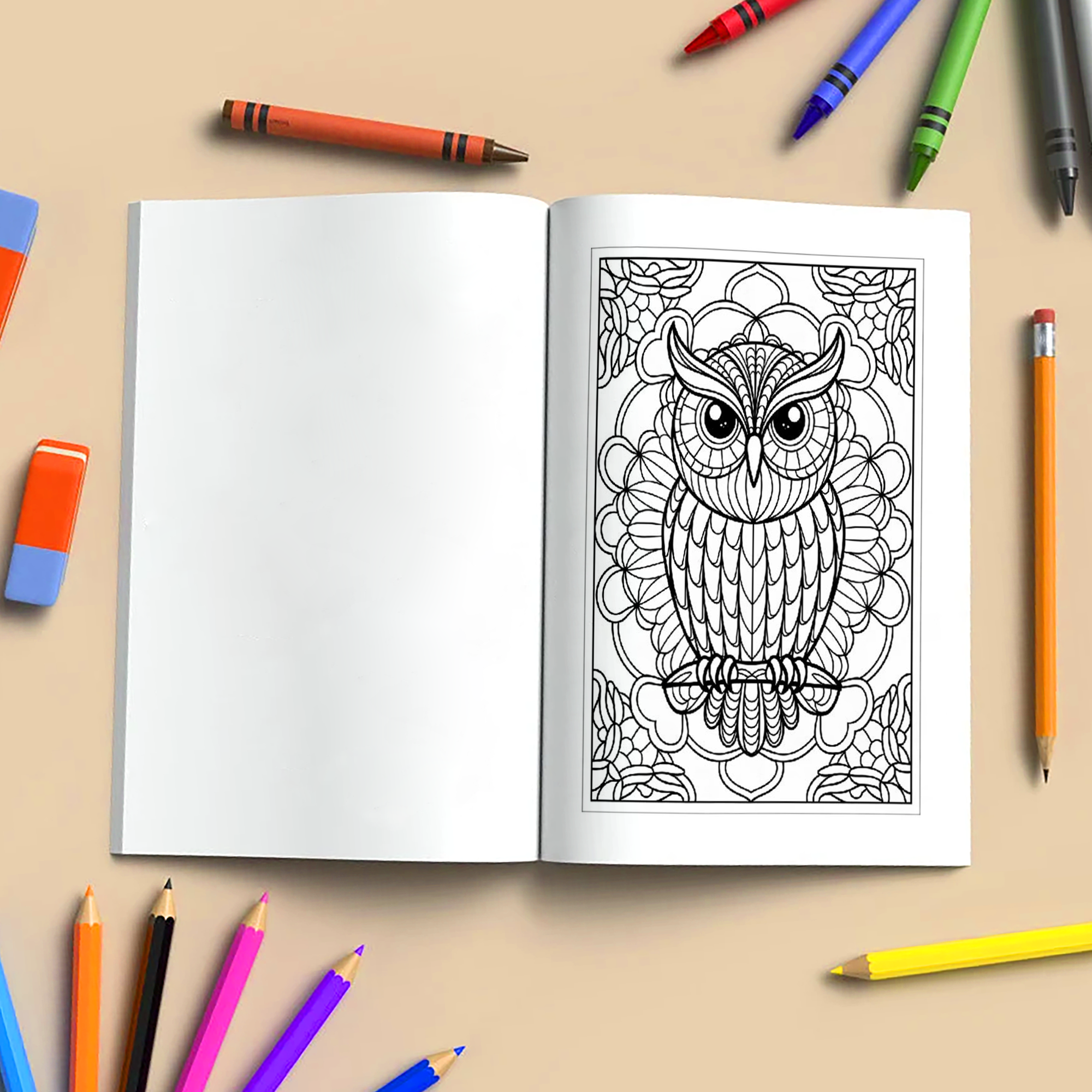 Wings & Whirls Mandala Coloring Pages – 48 Intricate Designs for Adults