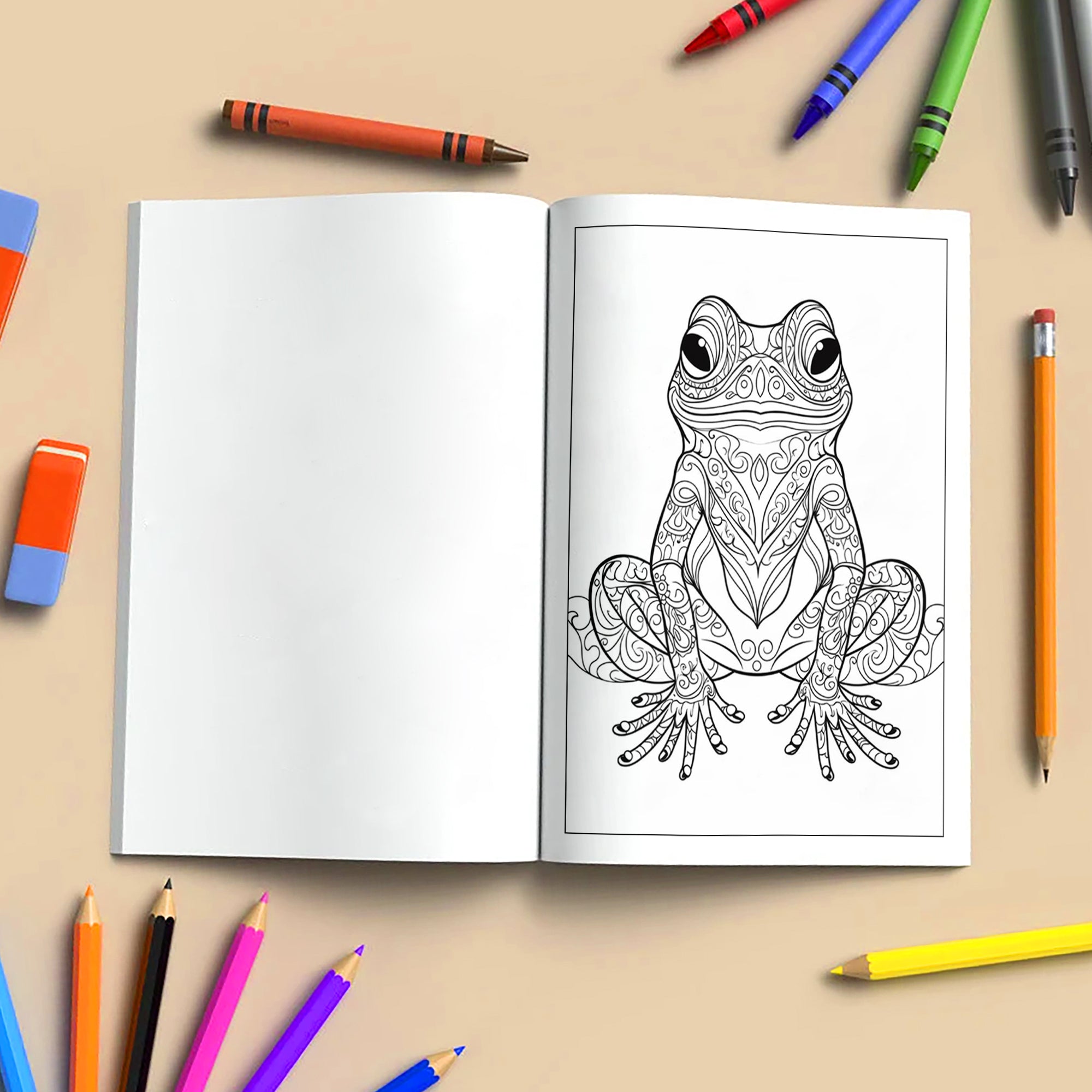 Elegant Frog Mandalas – 48 Intricate Coloring Pages for Adults