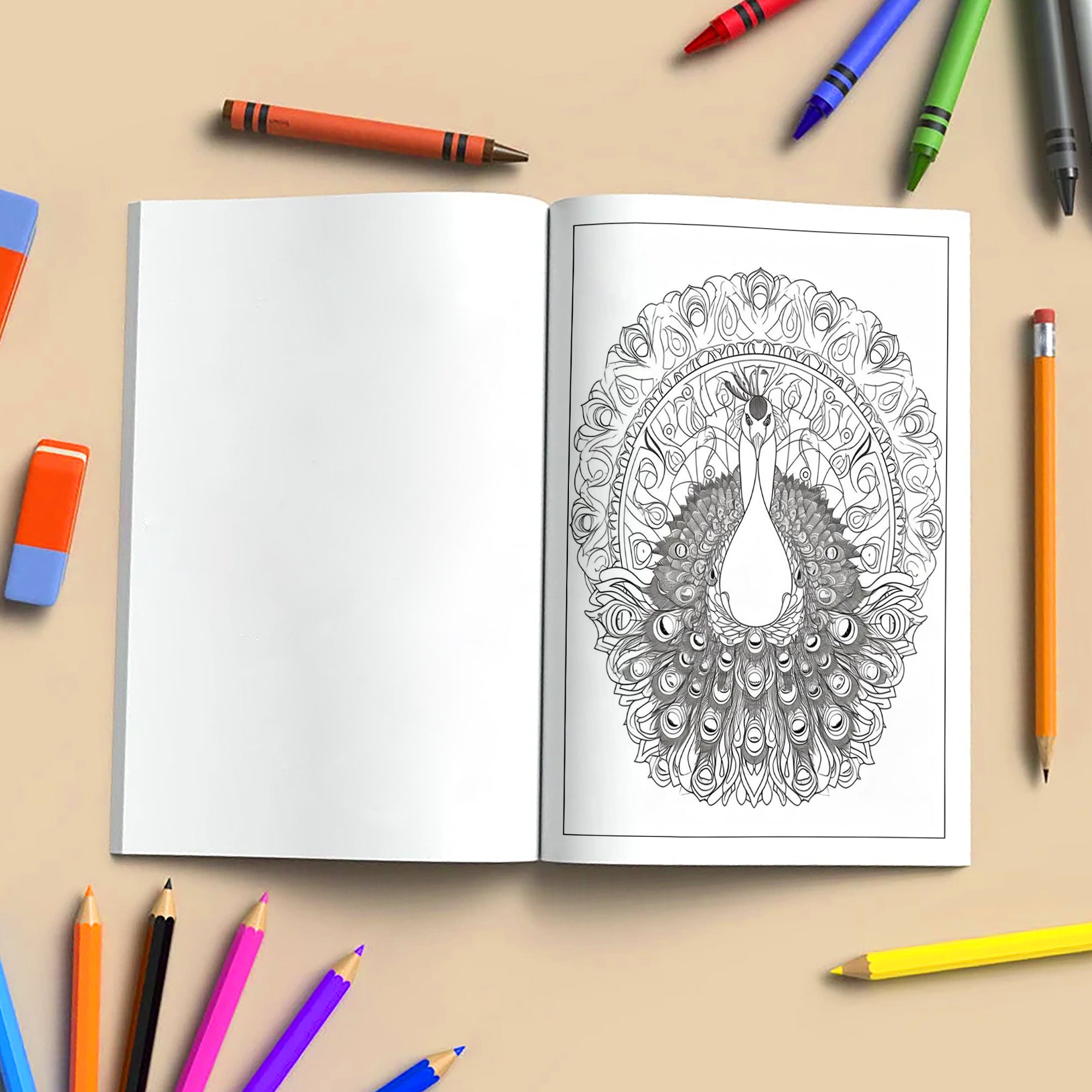 Feathered Mandalas Coloring Pages – 48 Intricate Bird Designs for Adults
