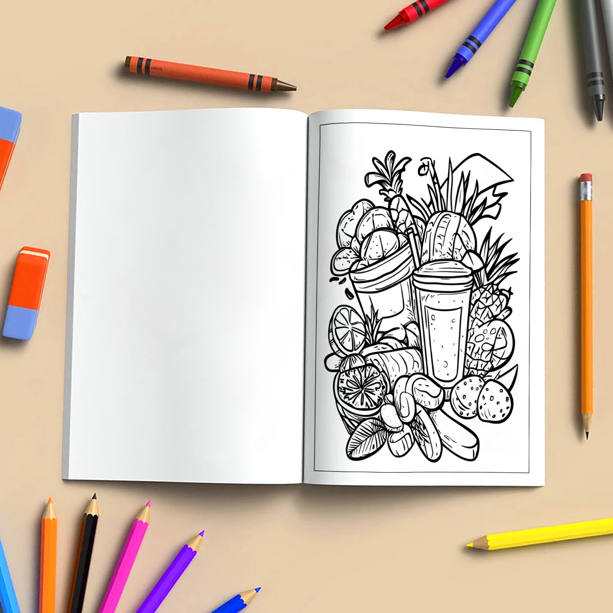 Hawaii Vibes Coloring Pages – 48 Fun and Scenic Beach Designs for Adults