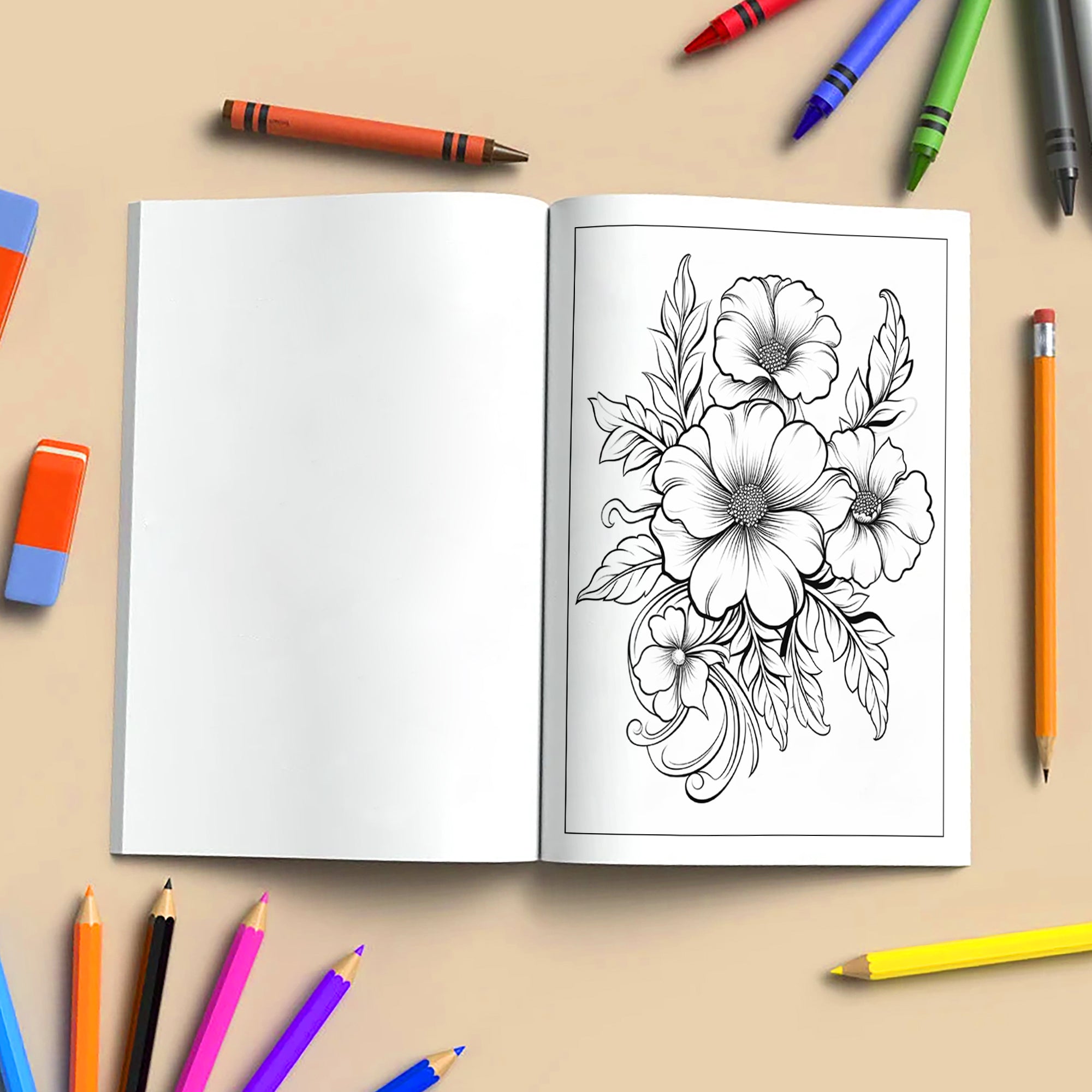 Mandala Flowers Coloring Pages – 48 Relaxing Floral Patterns for Adults to Color