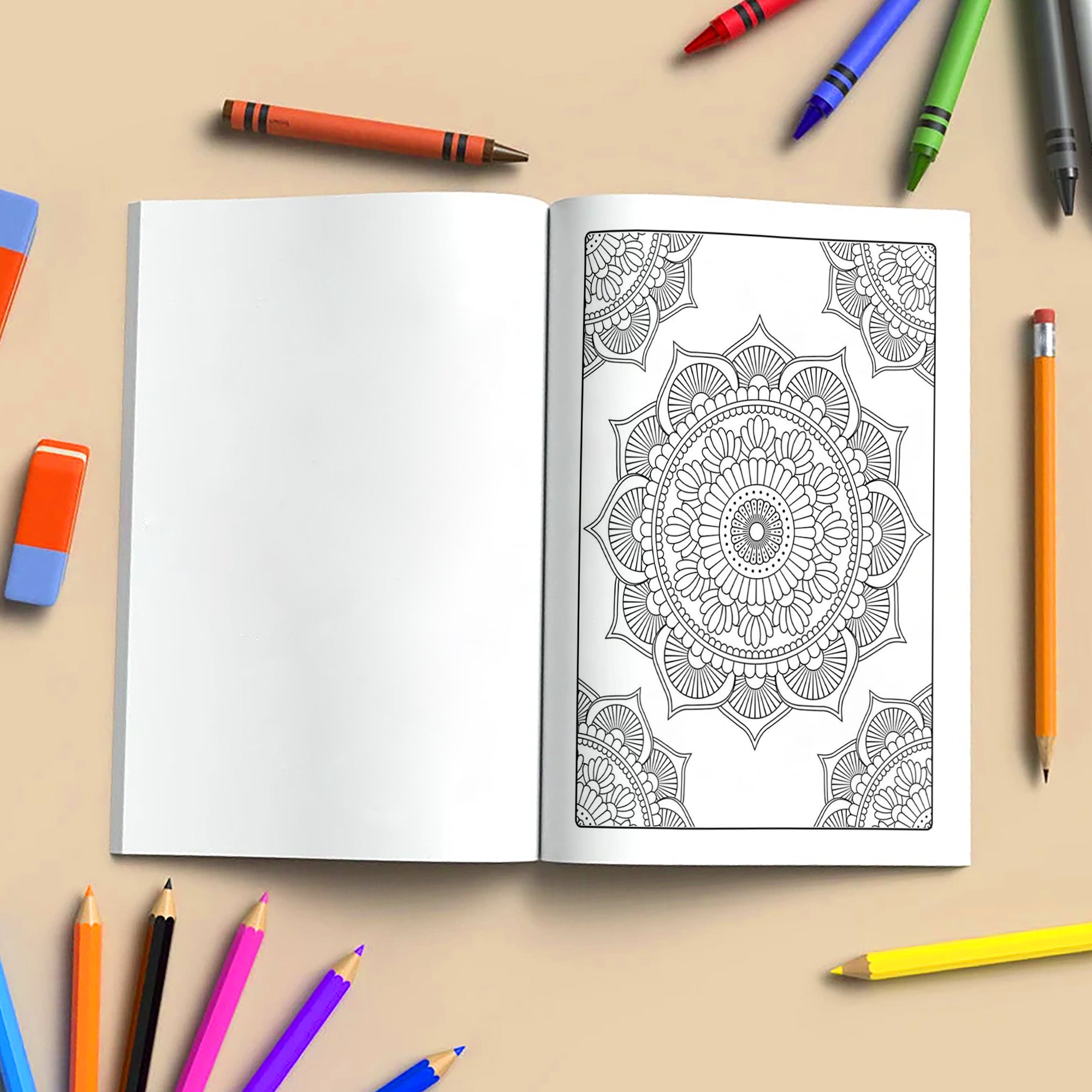 Petal Mandalas – Mandala Coloring Pages – 48 Pages – Intricate, Symmetrical, Nature-Inspired – For Adults