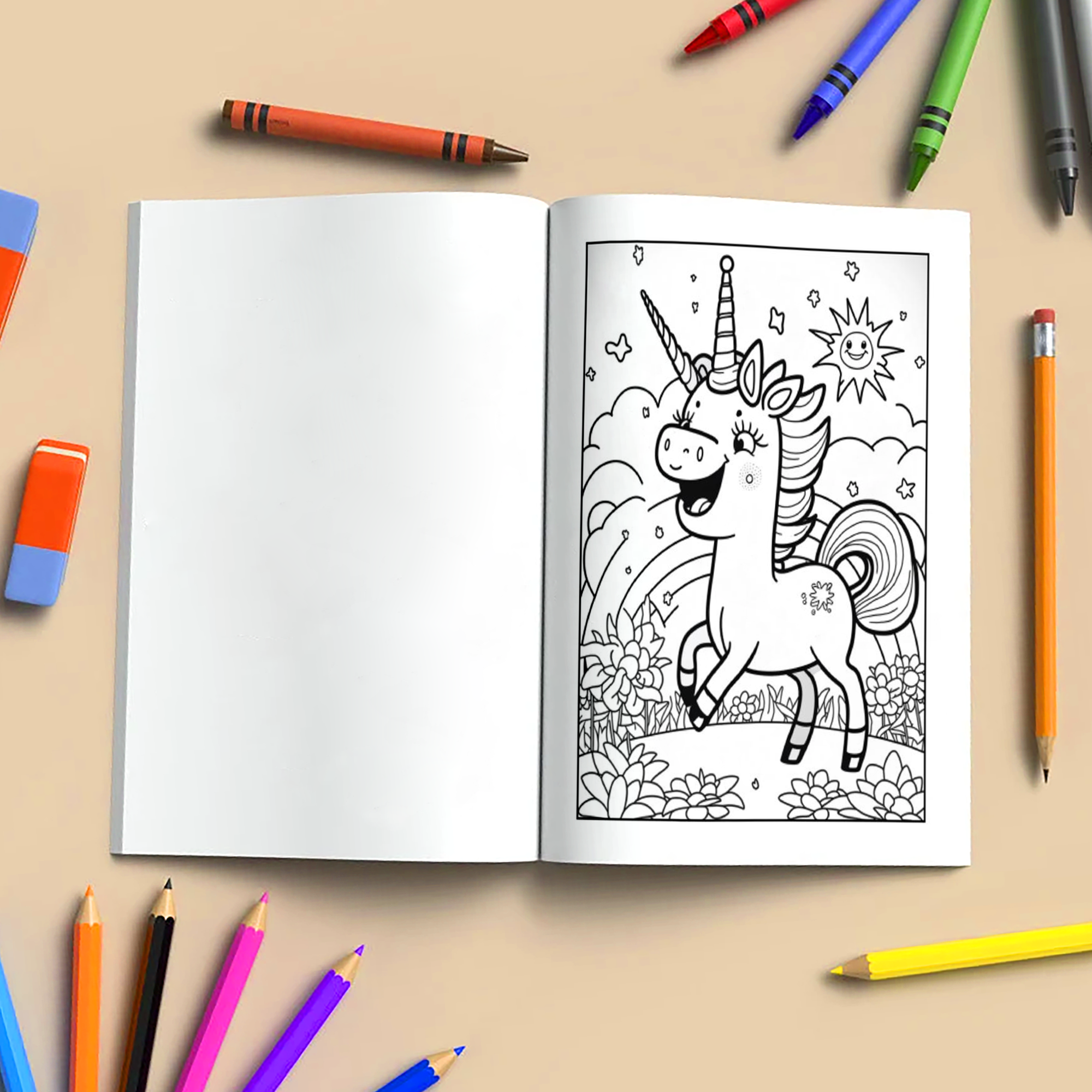 Rainbow Gallop Coloring Pages – 48 Magical Creatures & Scenes – for Kids