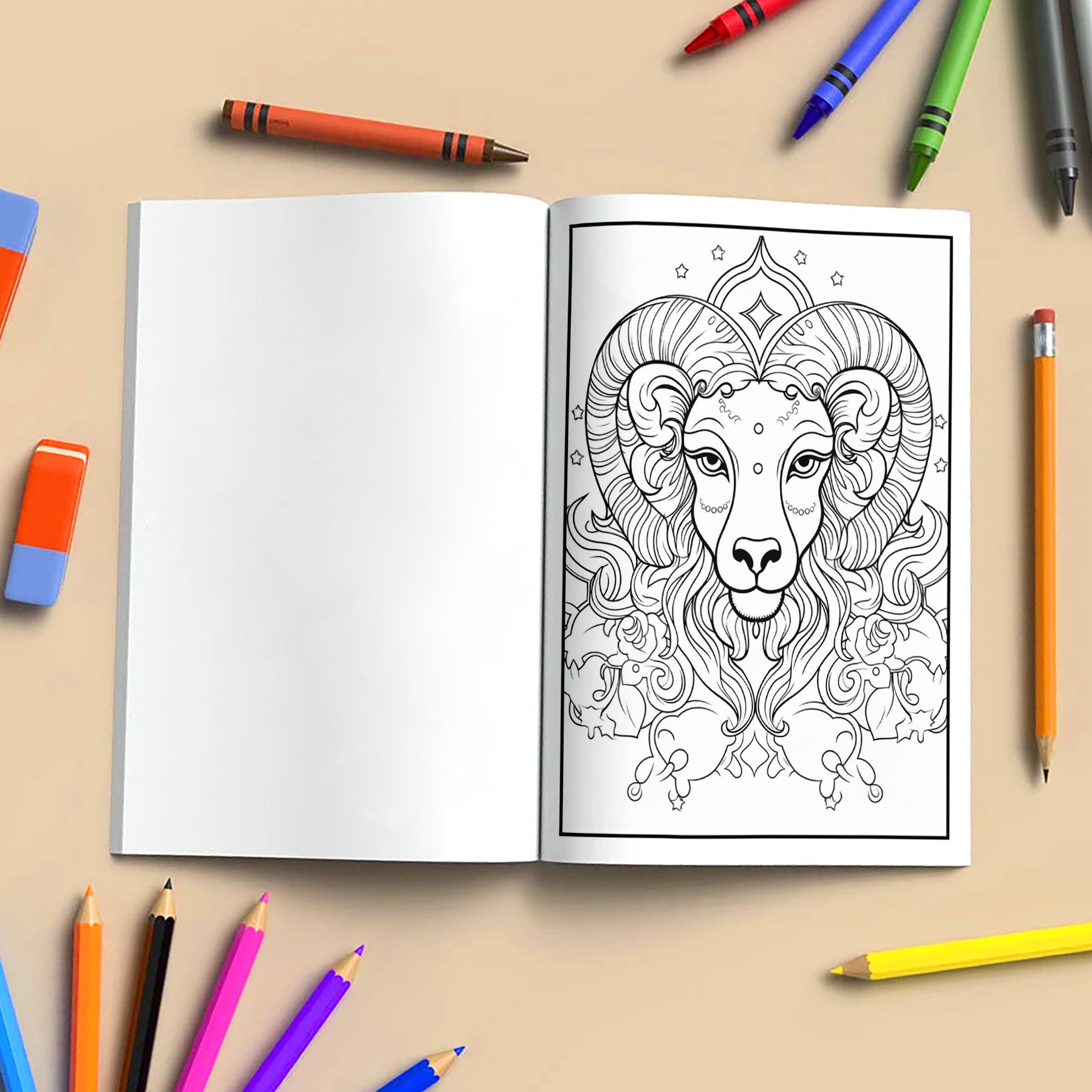 Zodiac Spirit Coloring Pages – 48 Mystical Astrology Animals for Adults