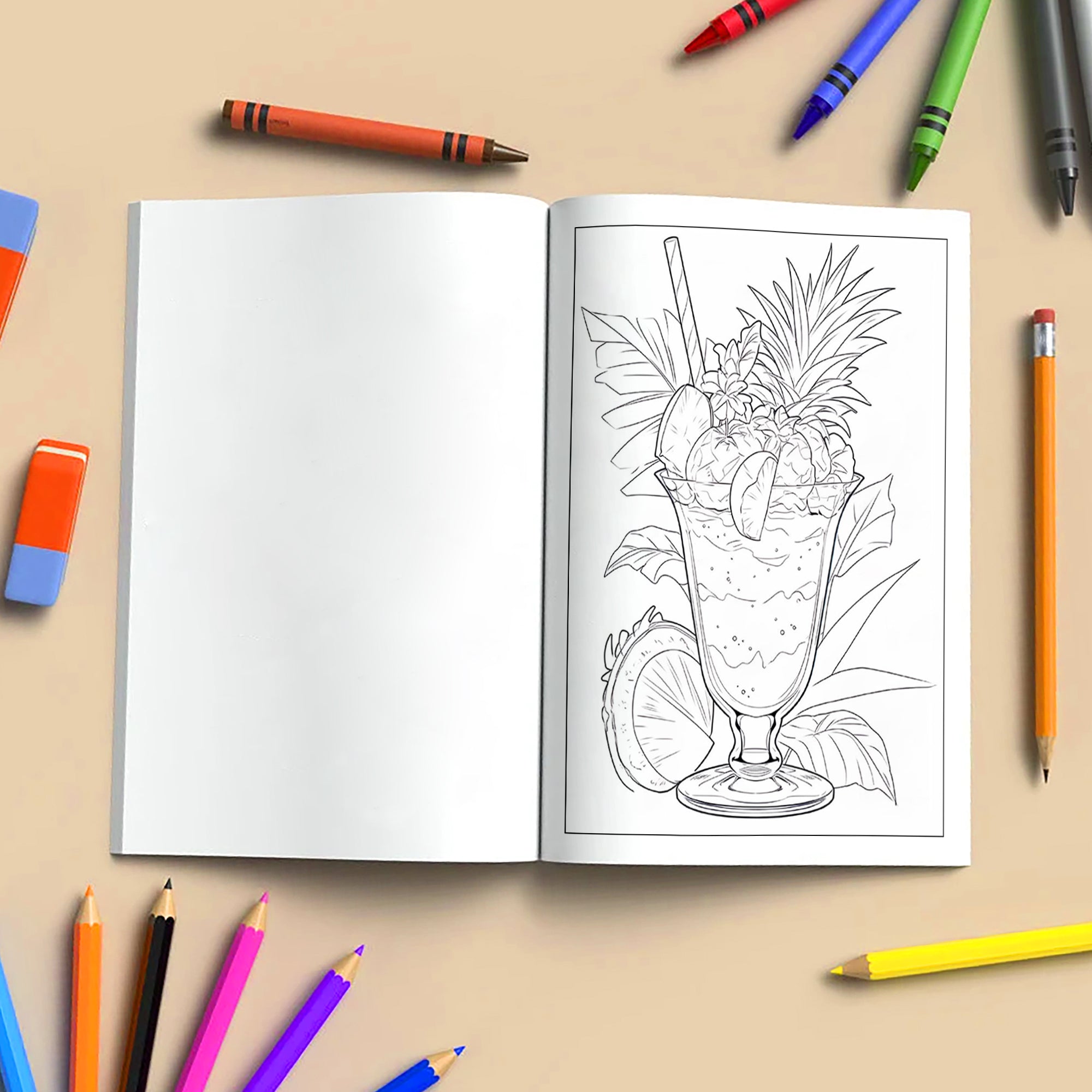 Hawaiian Joy Coloring Pages – 48 Fun Tropical Scenes for Kids