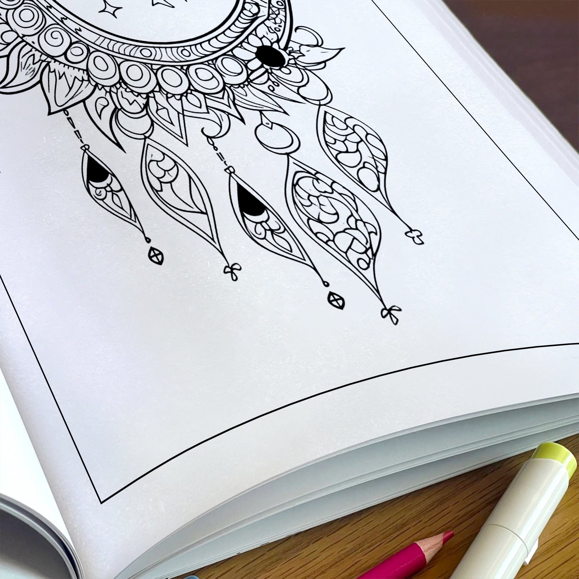 Starlit Zodiac Dreams Coloring Pages – 48 Pages – Moon, Stars & Horoscope Symbols for Adults