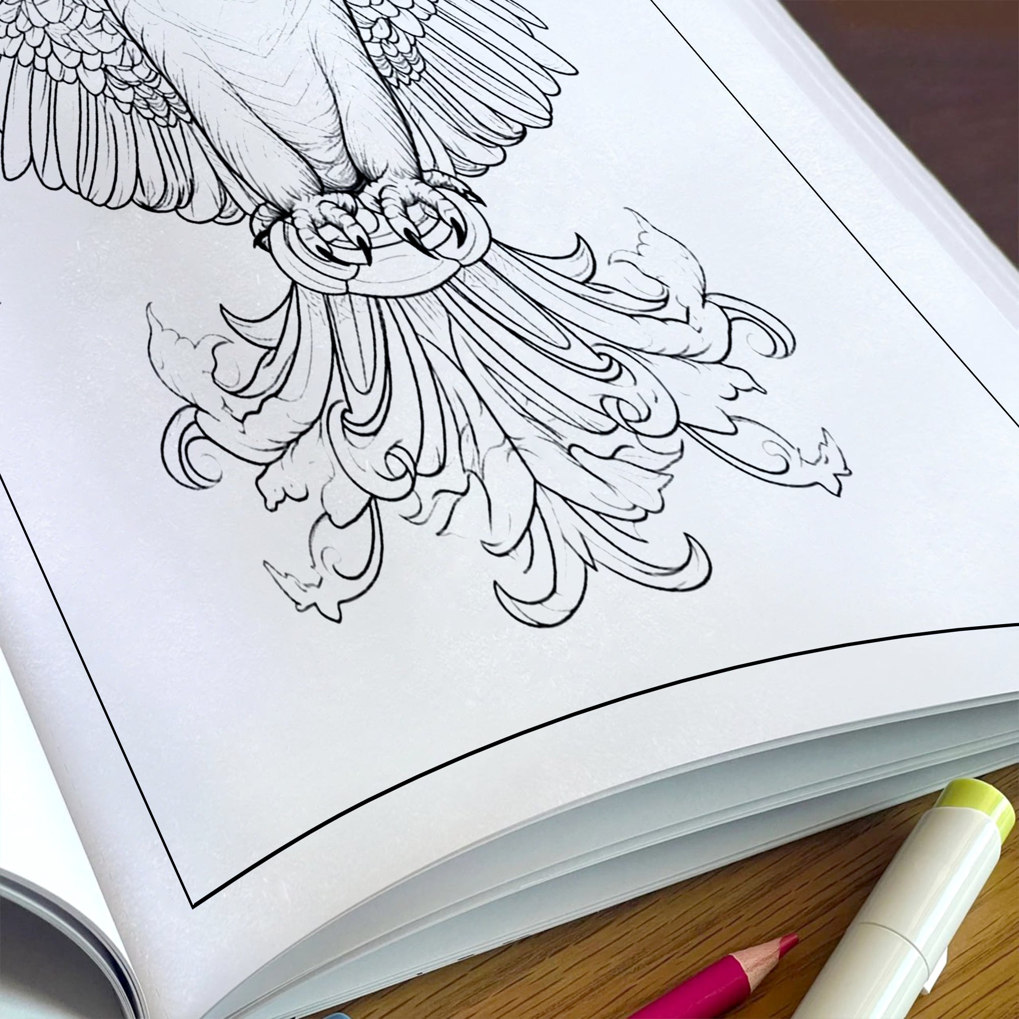 Regal Eagles Mandala Coloring Pages – 60 Bold Line Art Designs for Adults