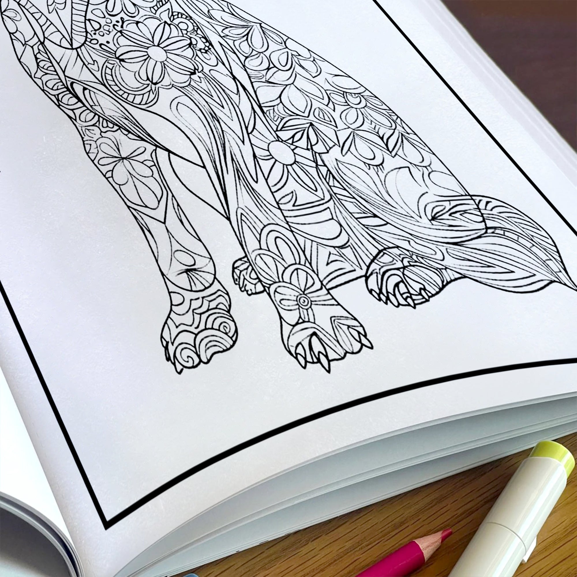 Mandala Dogs in Bloom Coloring Pages – 48 Floral Mandala Dog Designs for Adults
