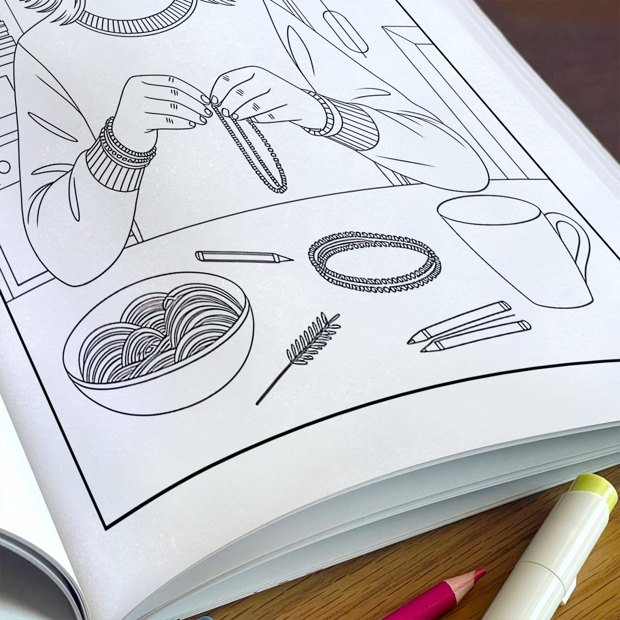 Soft Moments Coloring Pages – 48 Cozy Girl Vibes for Adults