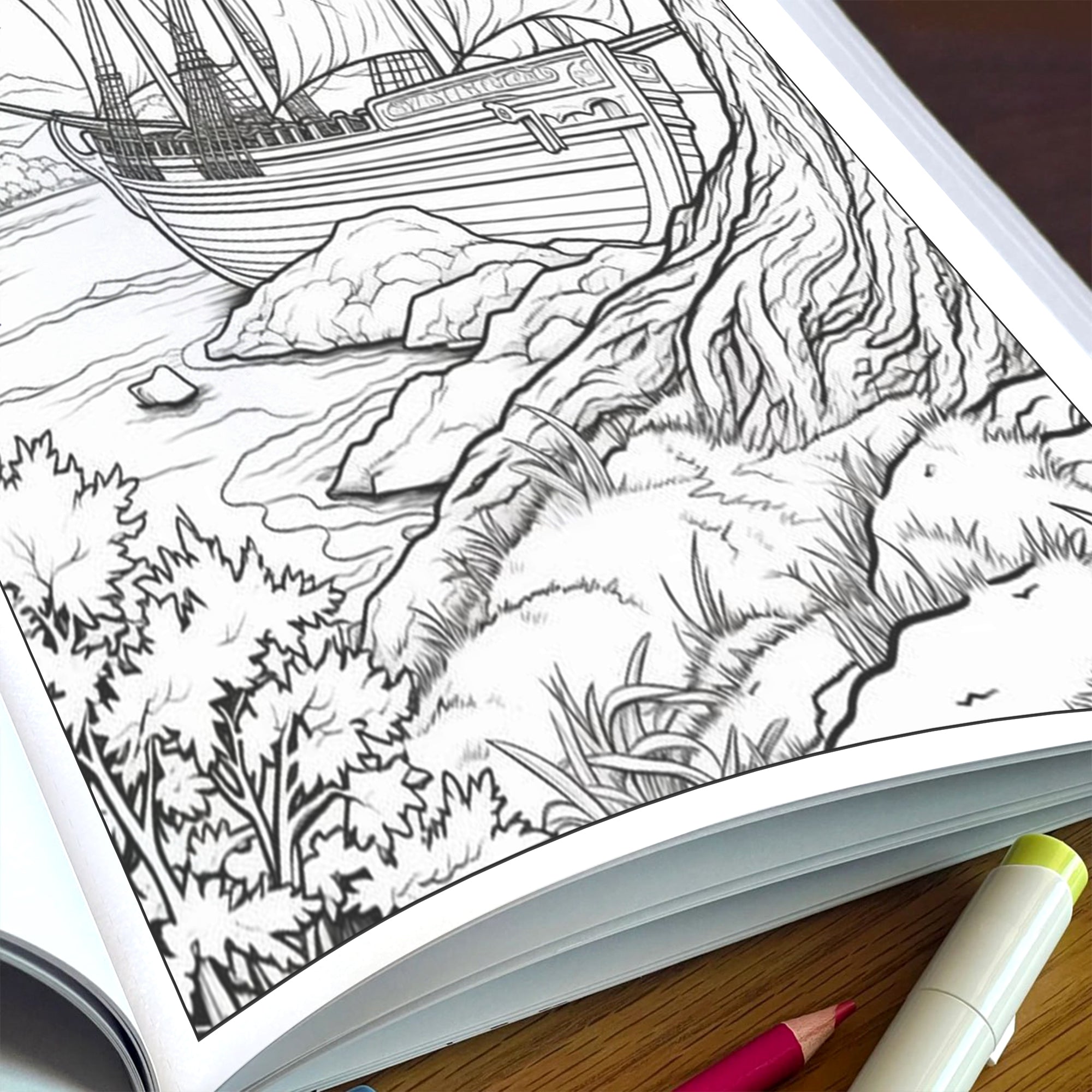 Sailing Hawaii Coloring Pages – 48 Tropical Ocean Scenes for Adults