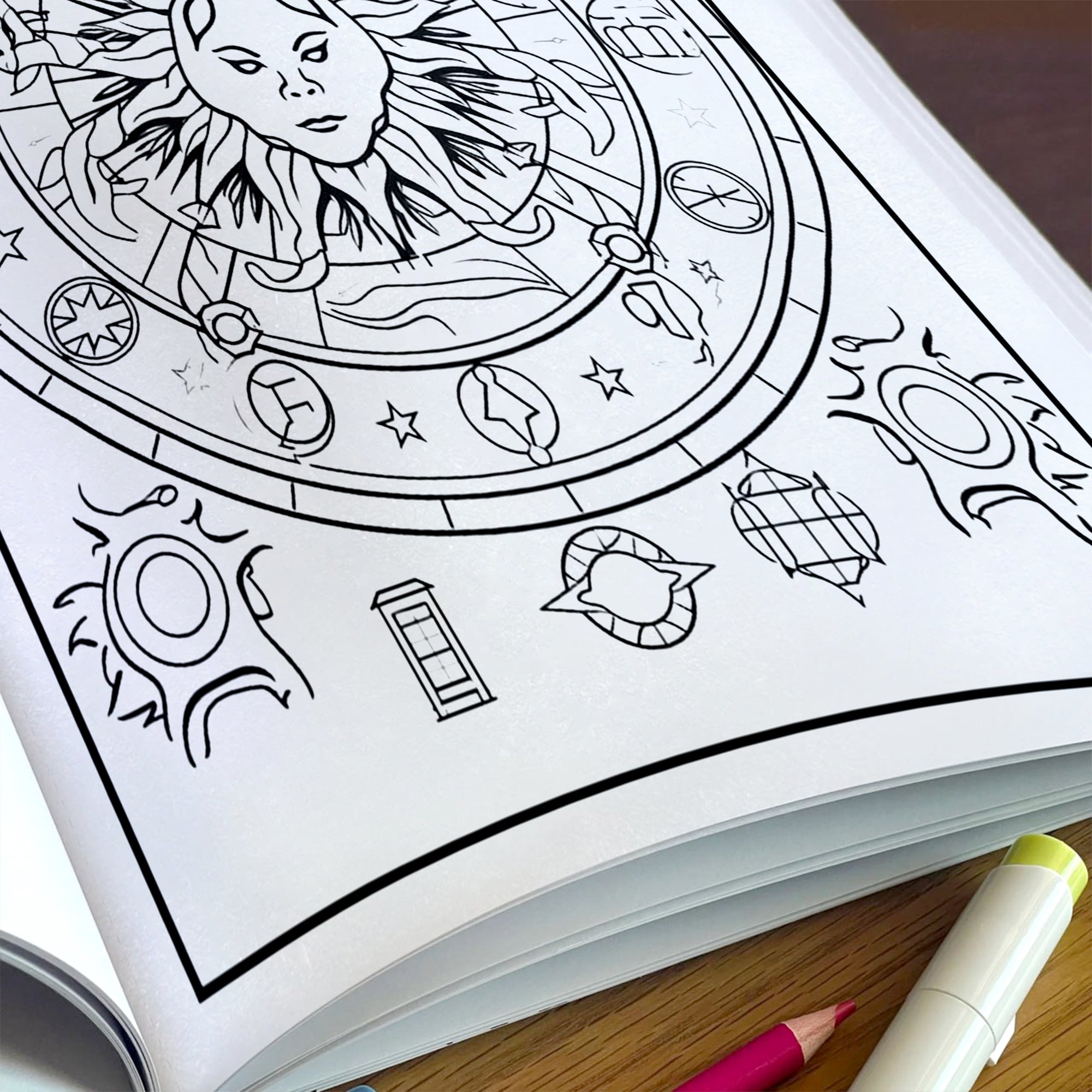 Zodiac Harmony Coloring Pages – 48 Pages – 12 Star Signs, Celestial Art, Spiritual Vibes – For Adults