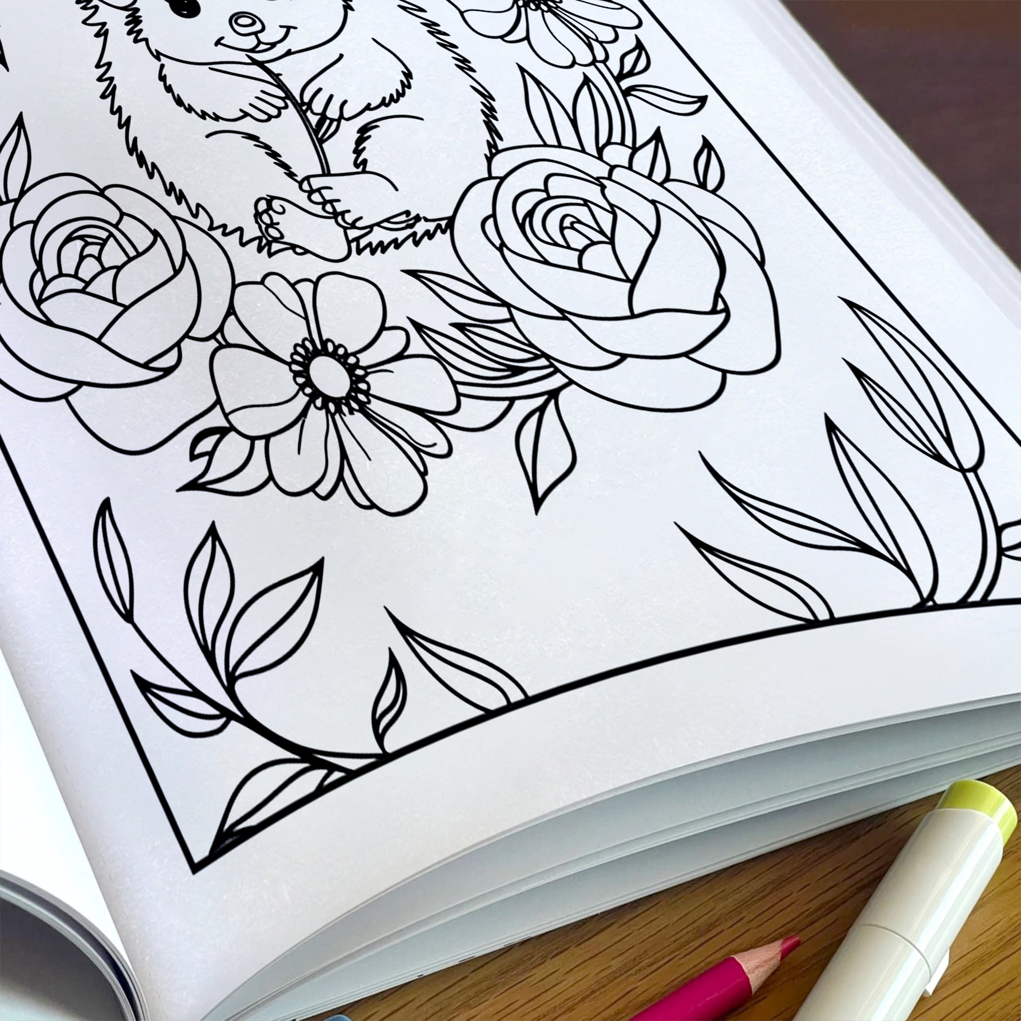Botanical Bloom Flower Coloring Pages – 48 Floral Line Art Designs for Adults