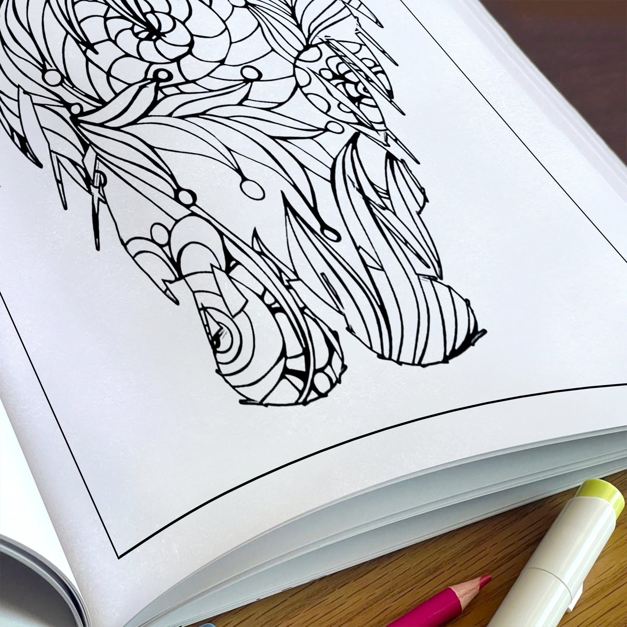 Mandala Animal Shapes Coloring Pages – 48 Intricate Silhouette Designs for Adults