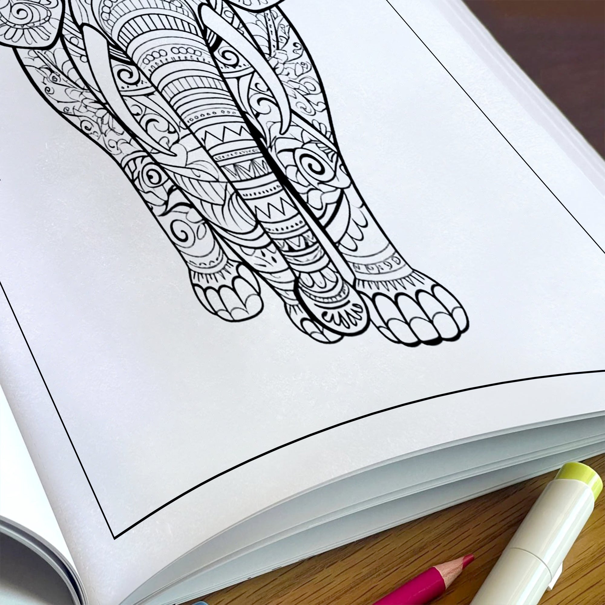 Mystic Elephants Coloring Pages – 48 Mandala-Inspired Designs for Adults