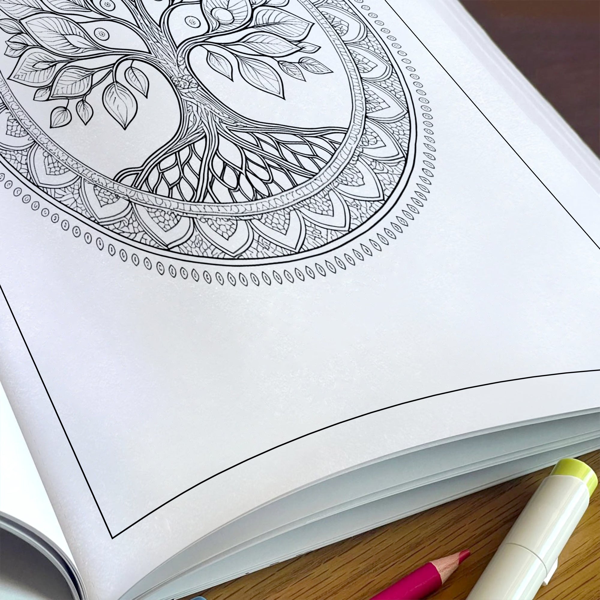 Mandala Forest – Tree Mandala Coloring Pages – 48 Pages – Detailed, Spiritual, Symmetrical Patterns – For Adults