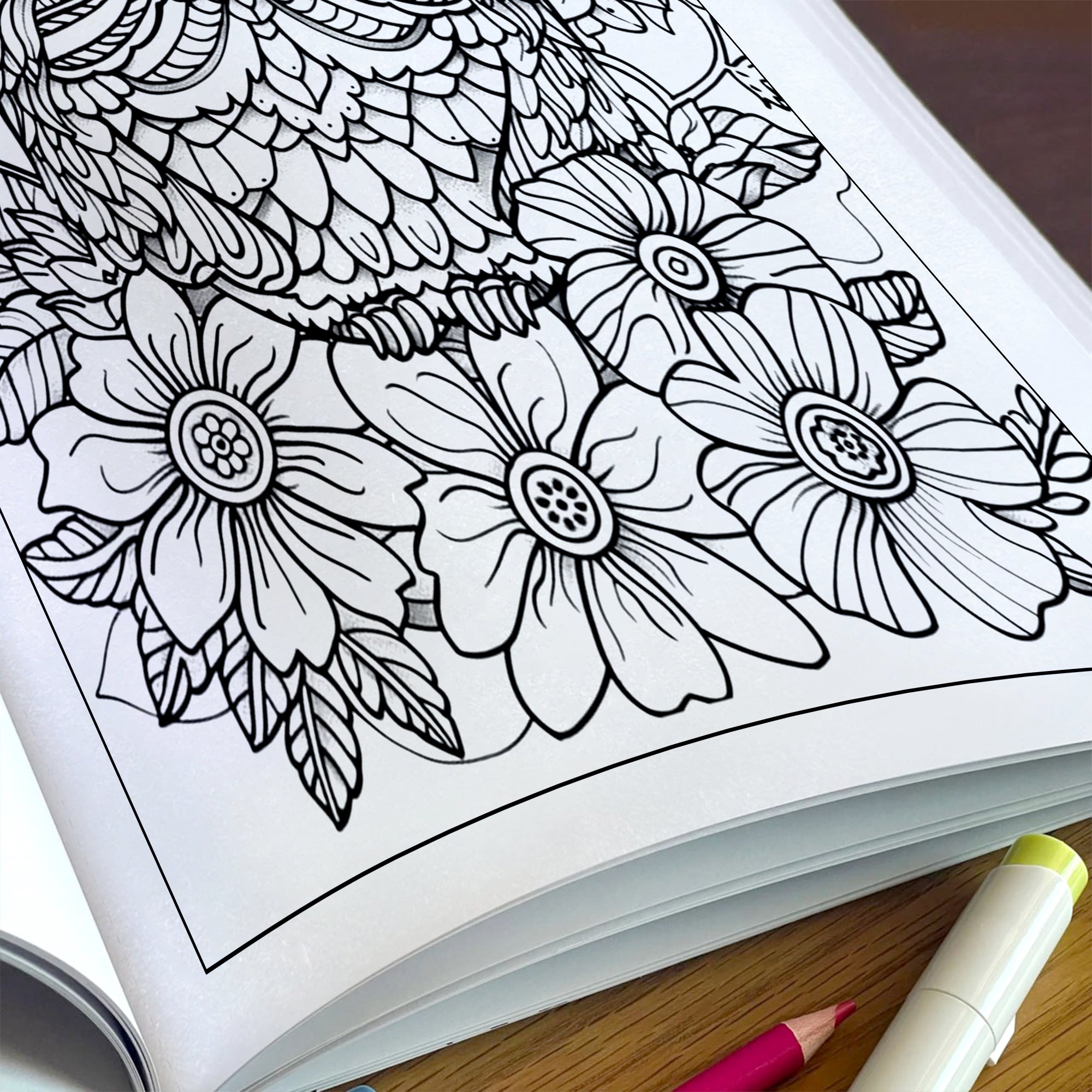 Floral Owls Coloring Pages – 48 Mandala-Inspired Bird Designs for Adults
