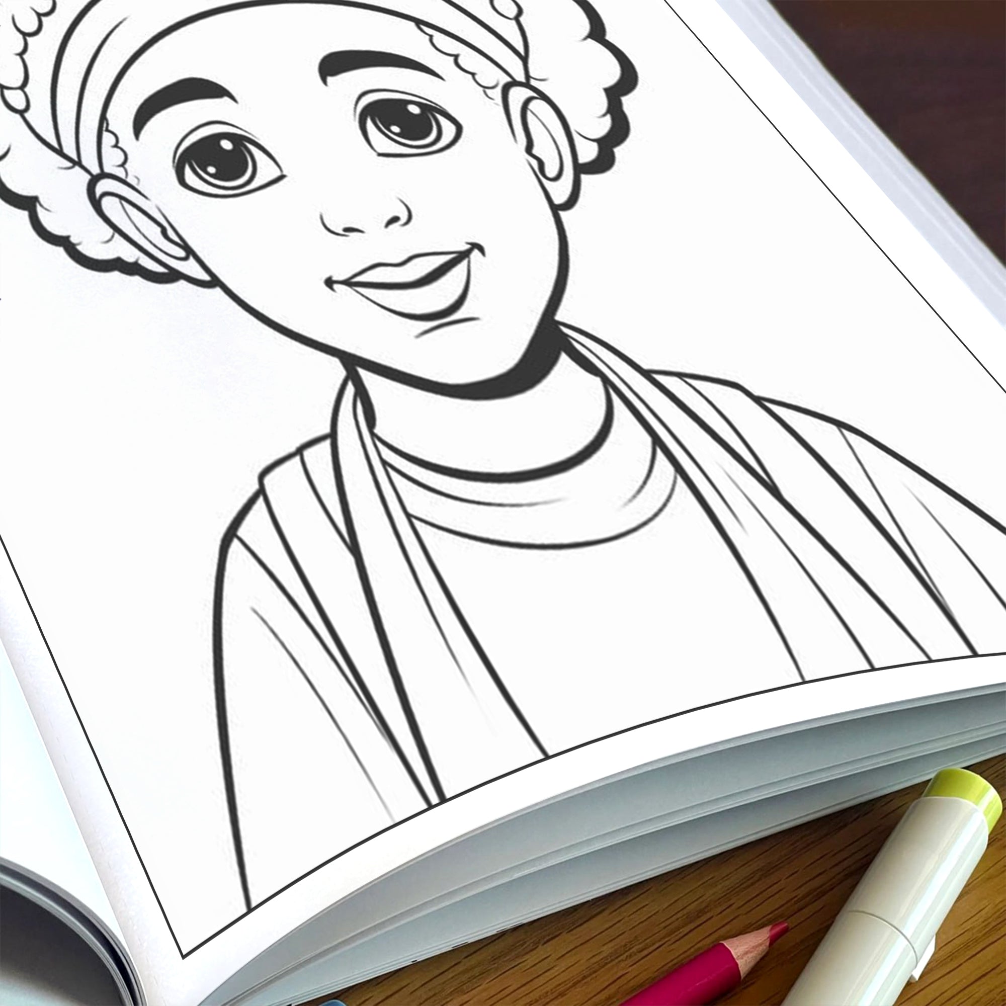 Afro Magic Queens – Black Girls Coloring Pages – 48 Pages – Empowering, Stylish, Natural Hair Looks – For Kids