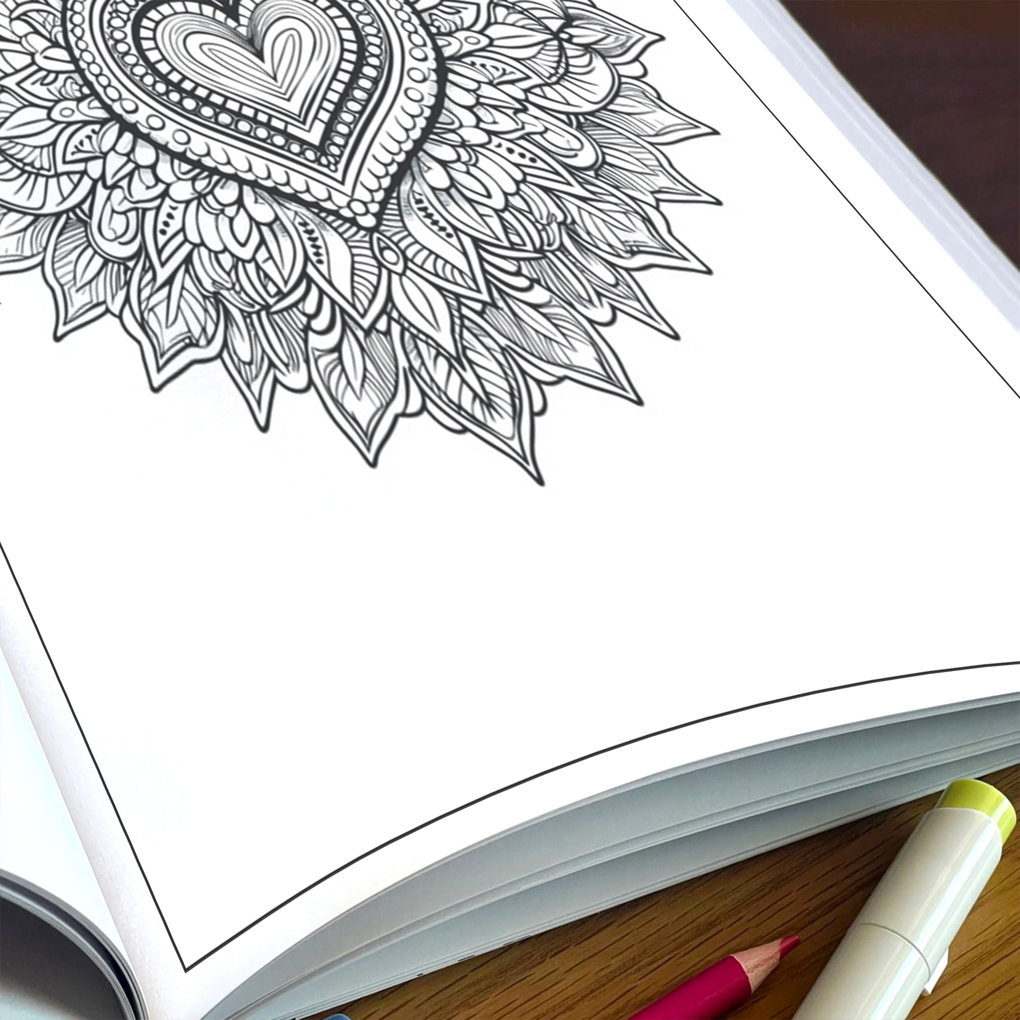 Heart Mandala Coloring Pages – 48 Intricate Love-Themed Designs for Adults