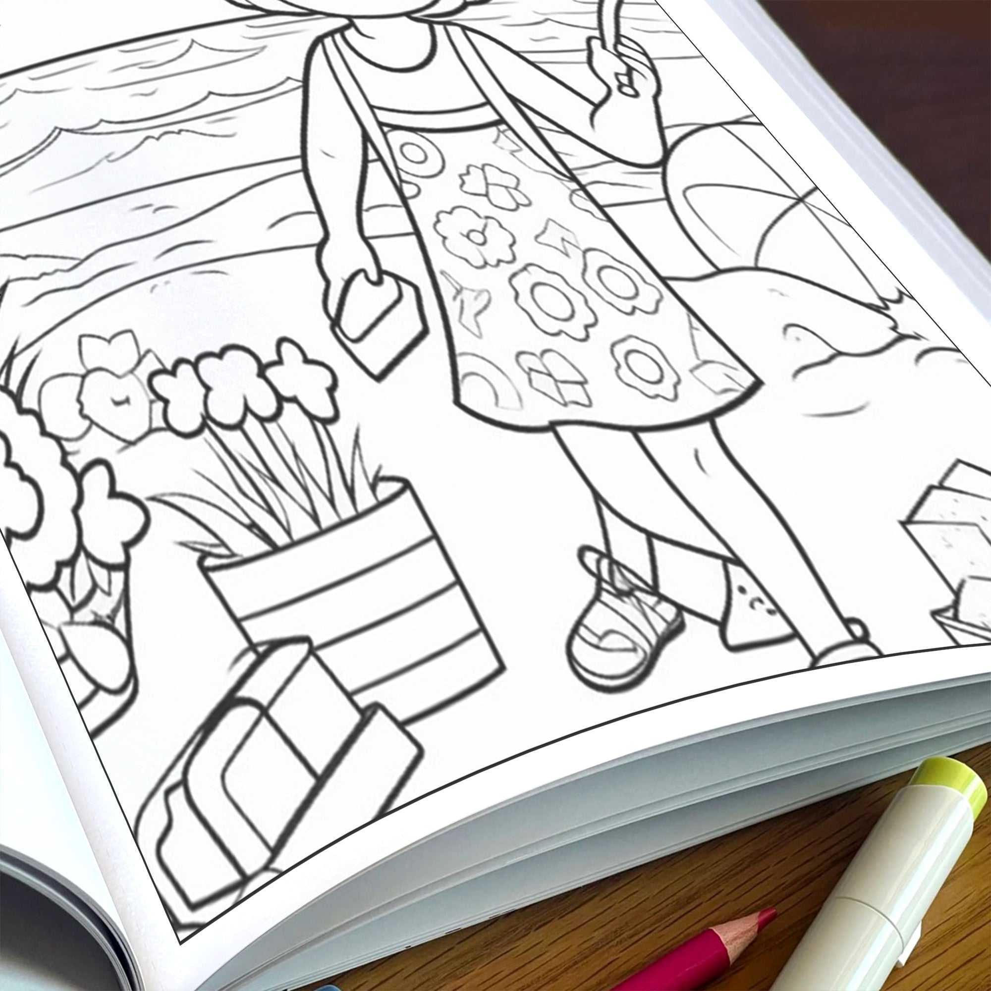 Hawaii Bliss Coloring Pages – 48 Summer Scenes for Kids