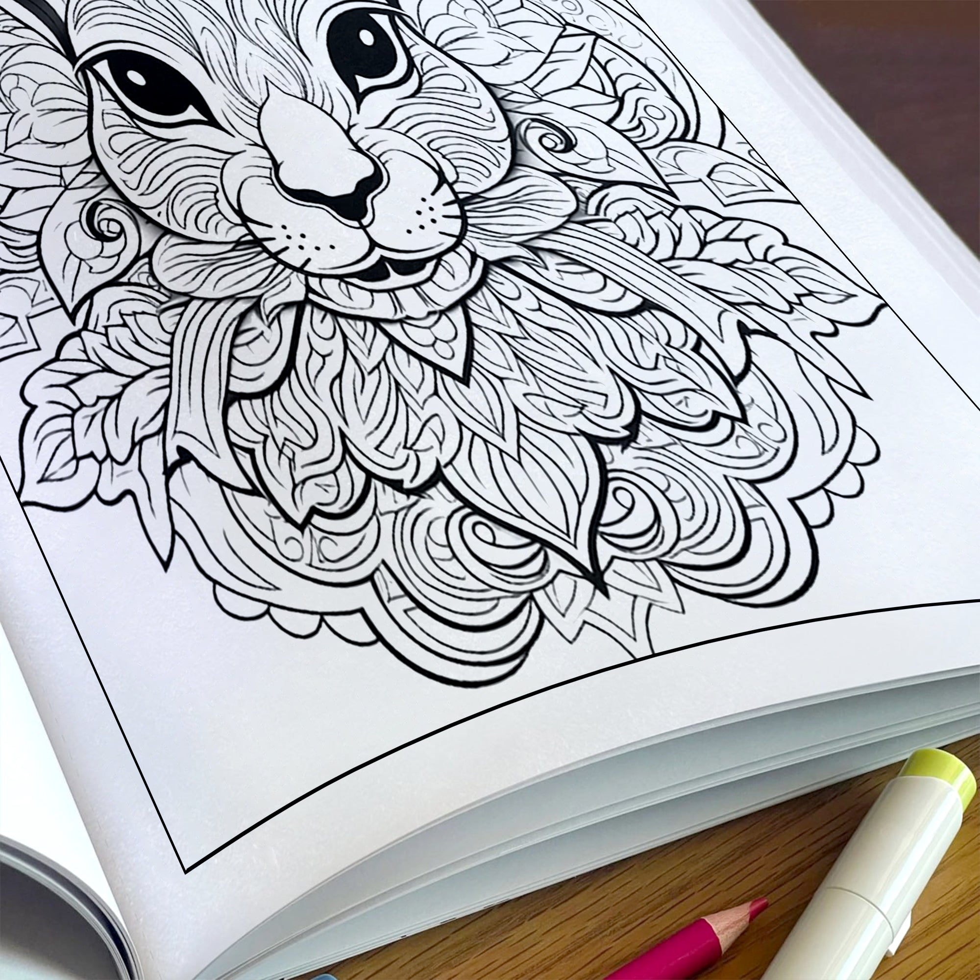Royal Rabbit Mandalas Coloring Pages – 48 Detailed Animal Mandalas for Adults