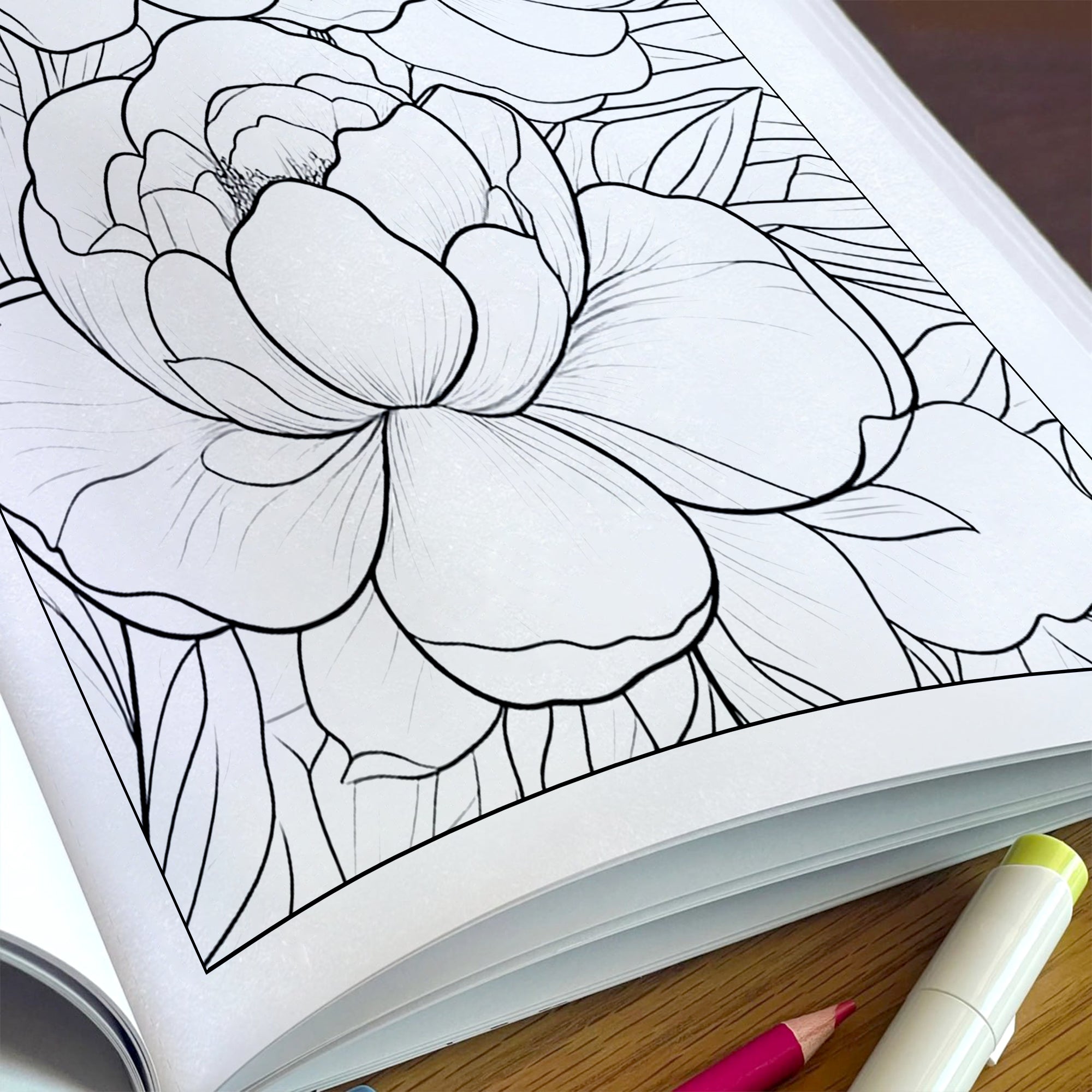 Peony Dreams Garden Coloring Pages – 48 Pages – Timeless Floral Art, Blooming Peonies, Graceful Designs – For Adults