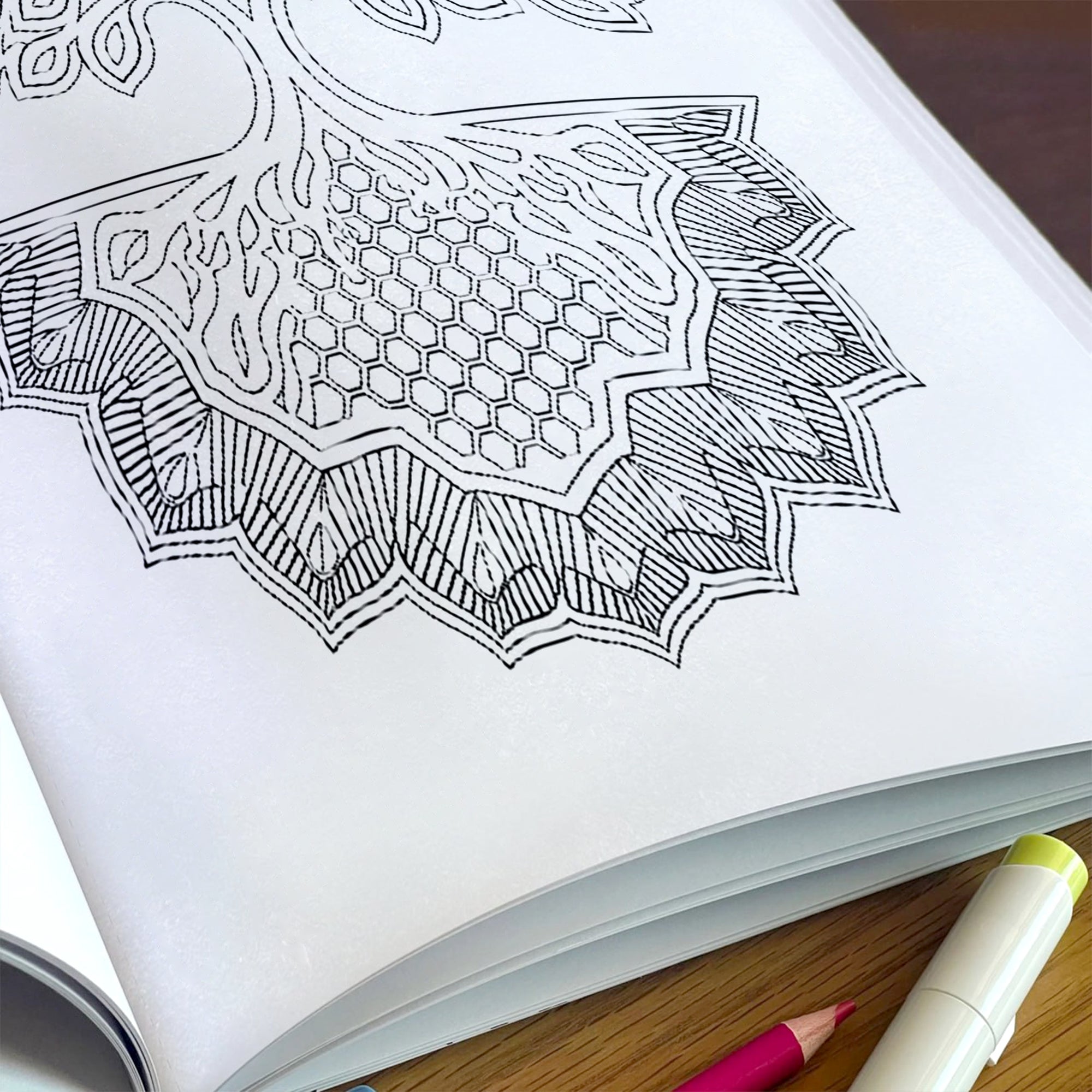 Roots of Harmony Coloring Pages – 48 Pages – Tree Mandalas and Sacred Patterns for Adults