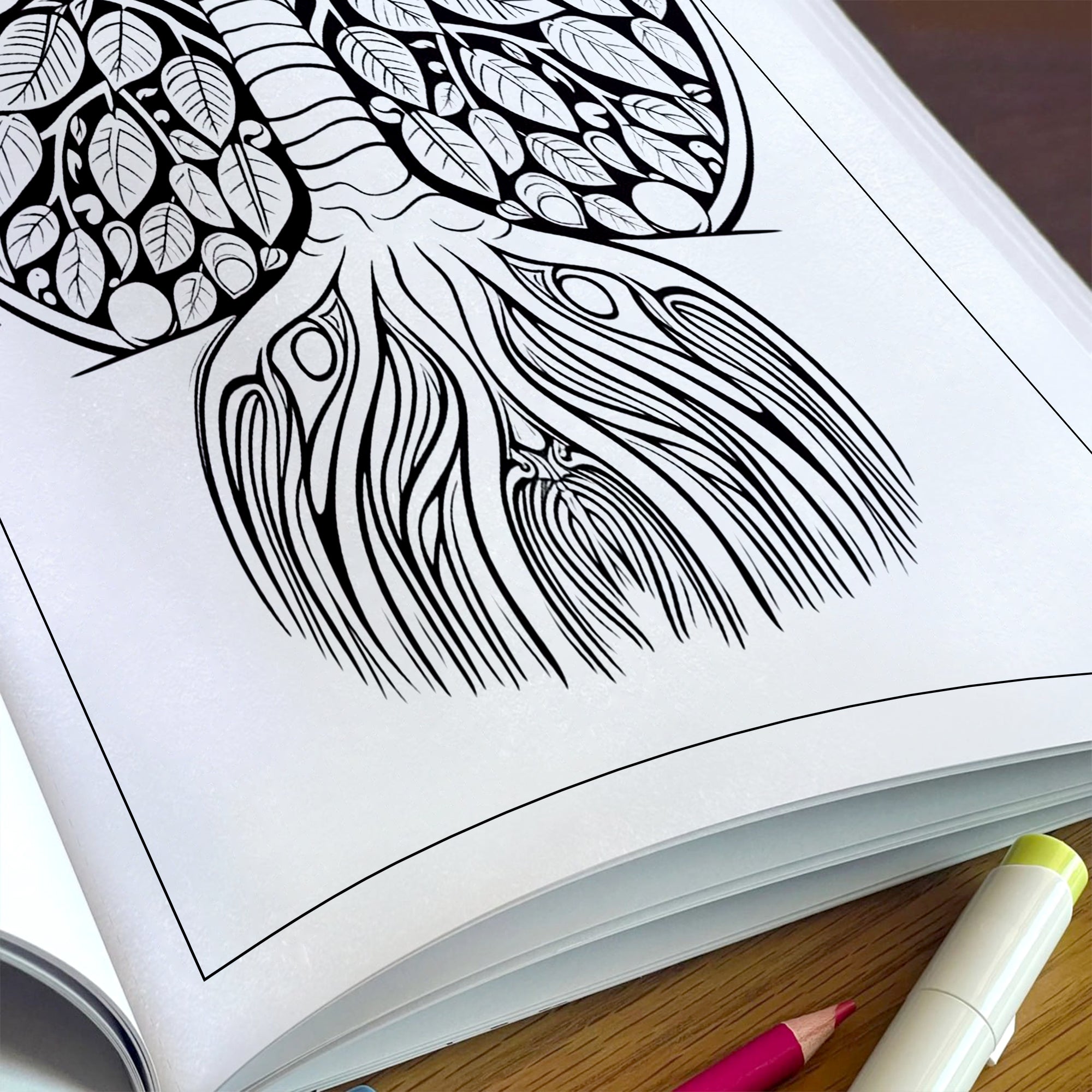 Divine Tree Mandalas Coloring Pages – 48 Spiritual and Nature Mandalas for Adults