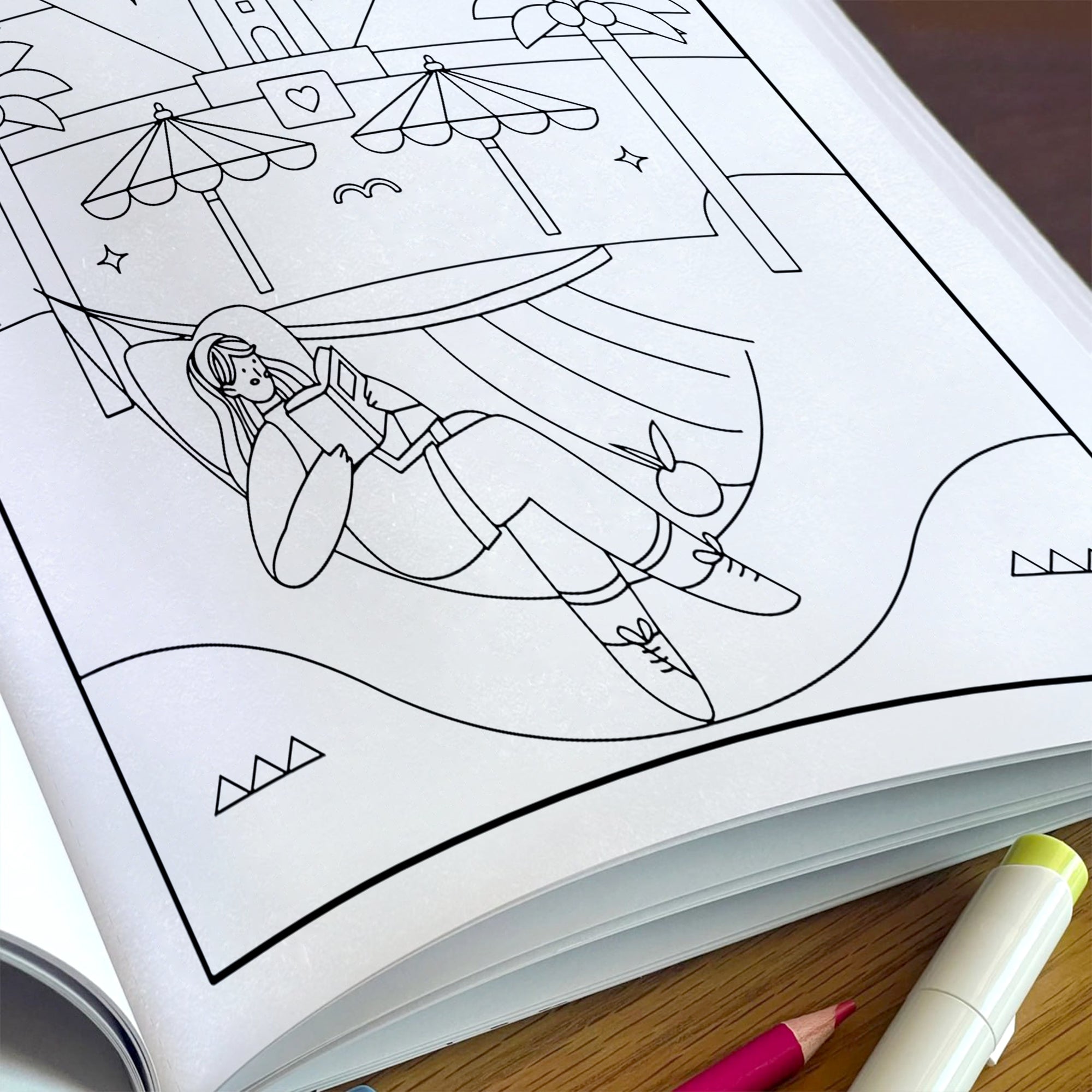 Hawaii Chill Time Coloring Pages – 48 Summer Beach Scenes for Kids