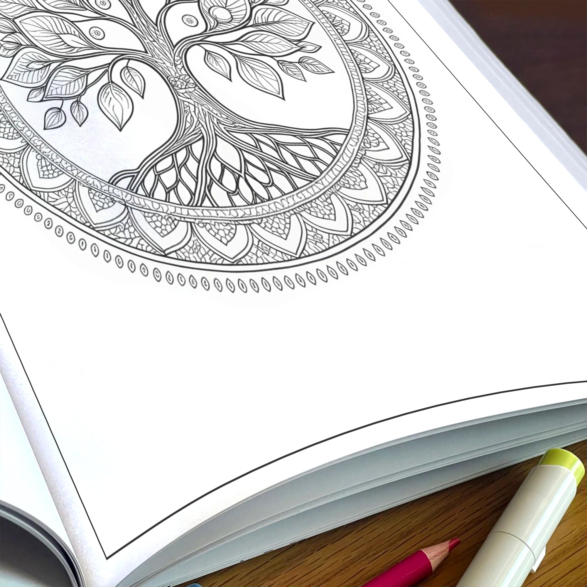 Sacred Tree Mandalas – Mandala Coloring Pages – 48 Pages – Symbolic, Spiritual, Botanical Designs – For Adults