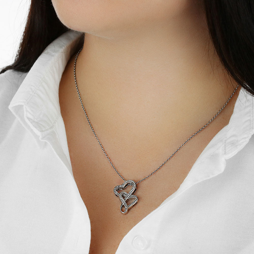Mother-In-Law Mother's Day  Double Hearts Necklace