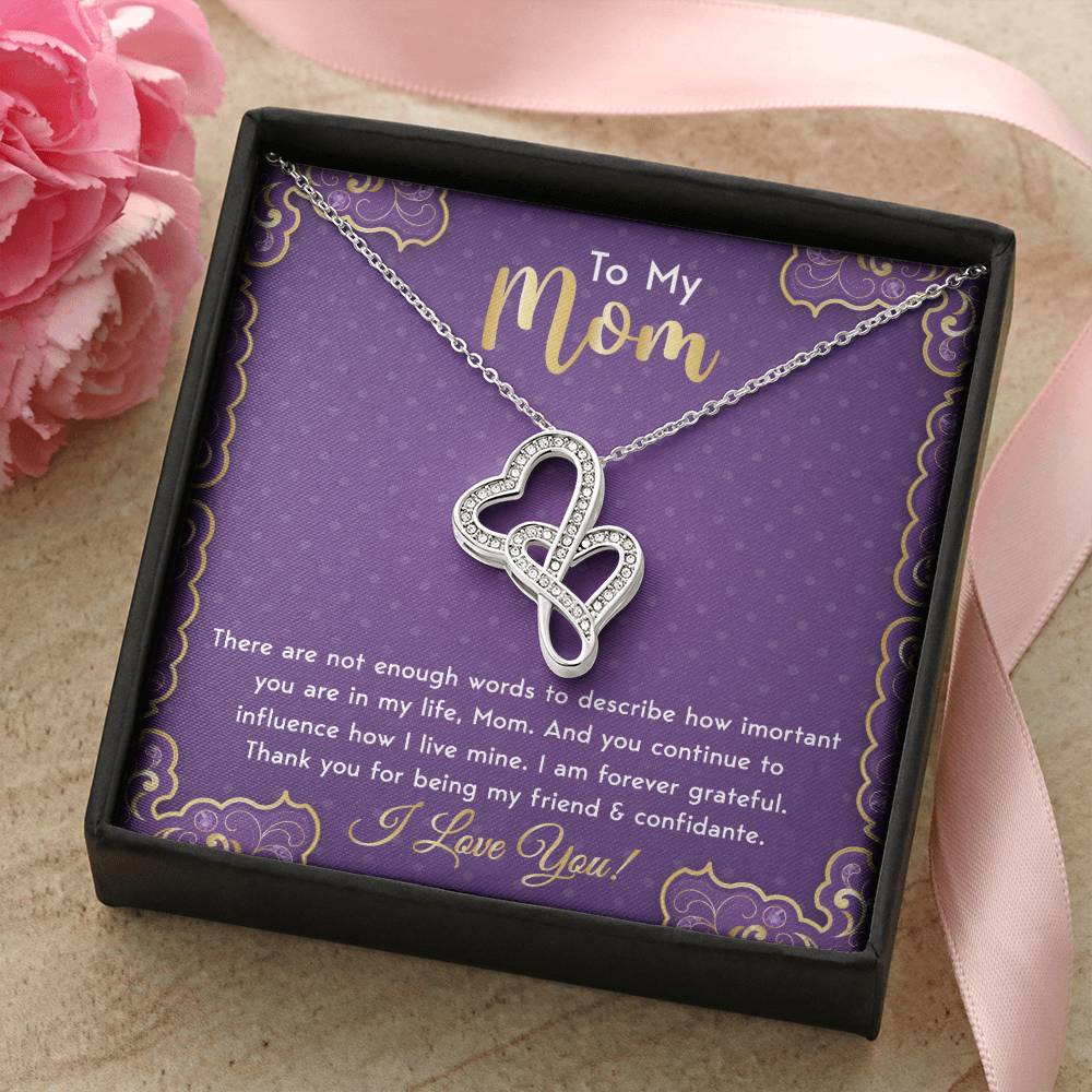 To My Mom 6 Double Hearts Necklace