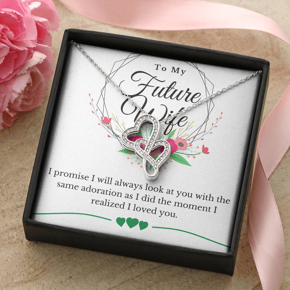 Double Heart Necklace - Future Wife Double Hearts Necklace