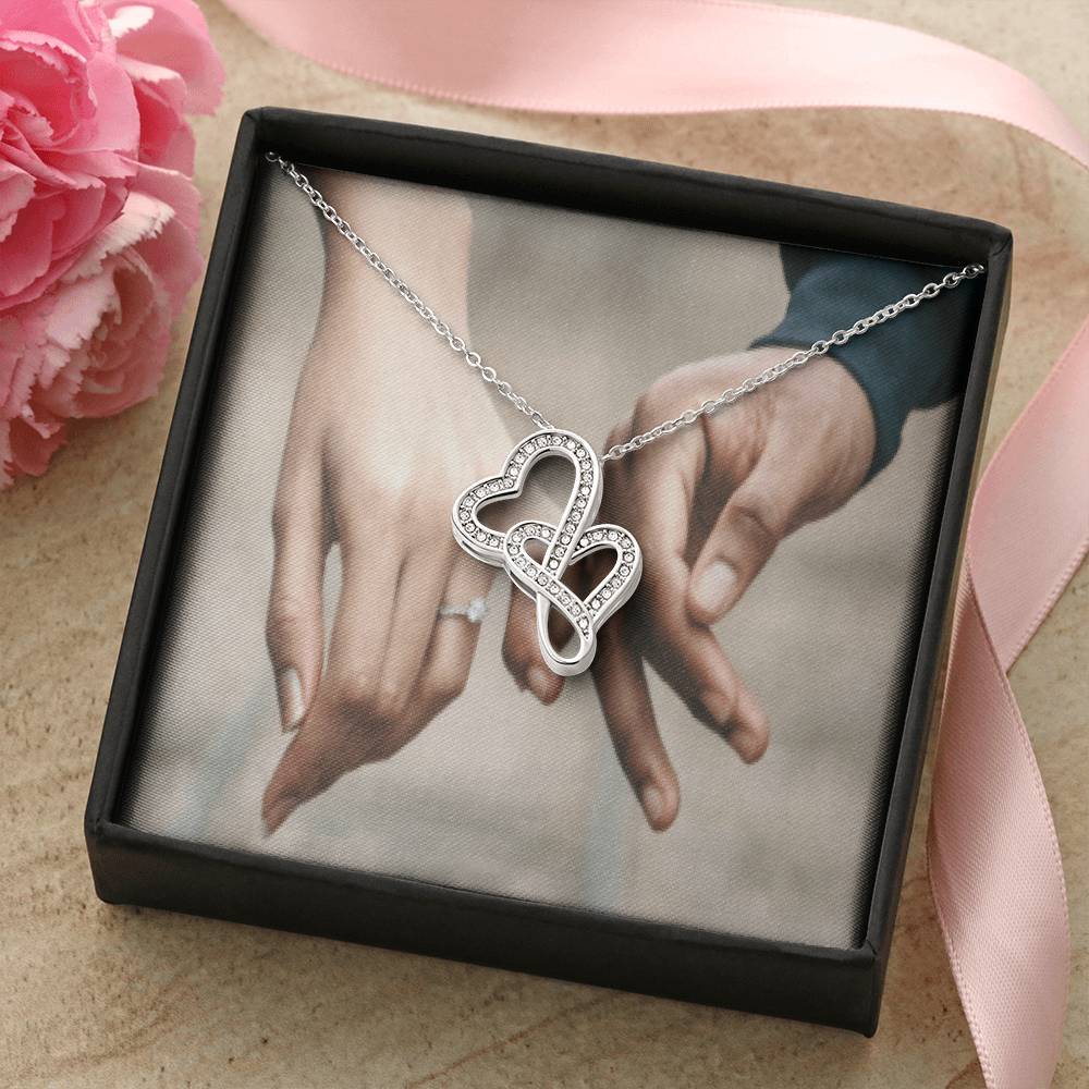 Hearts In Hands Double Hearts Necklace
