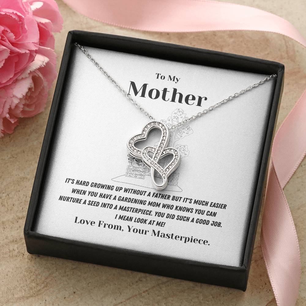 Son To Mom Mother's Day Gift From Your Masterpiece Double Hearts Necklace