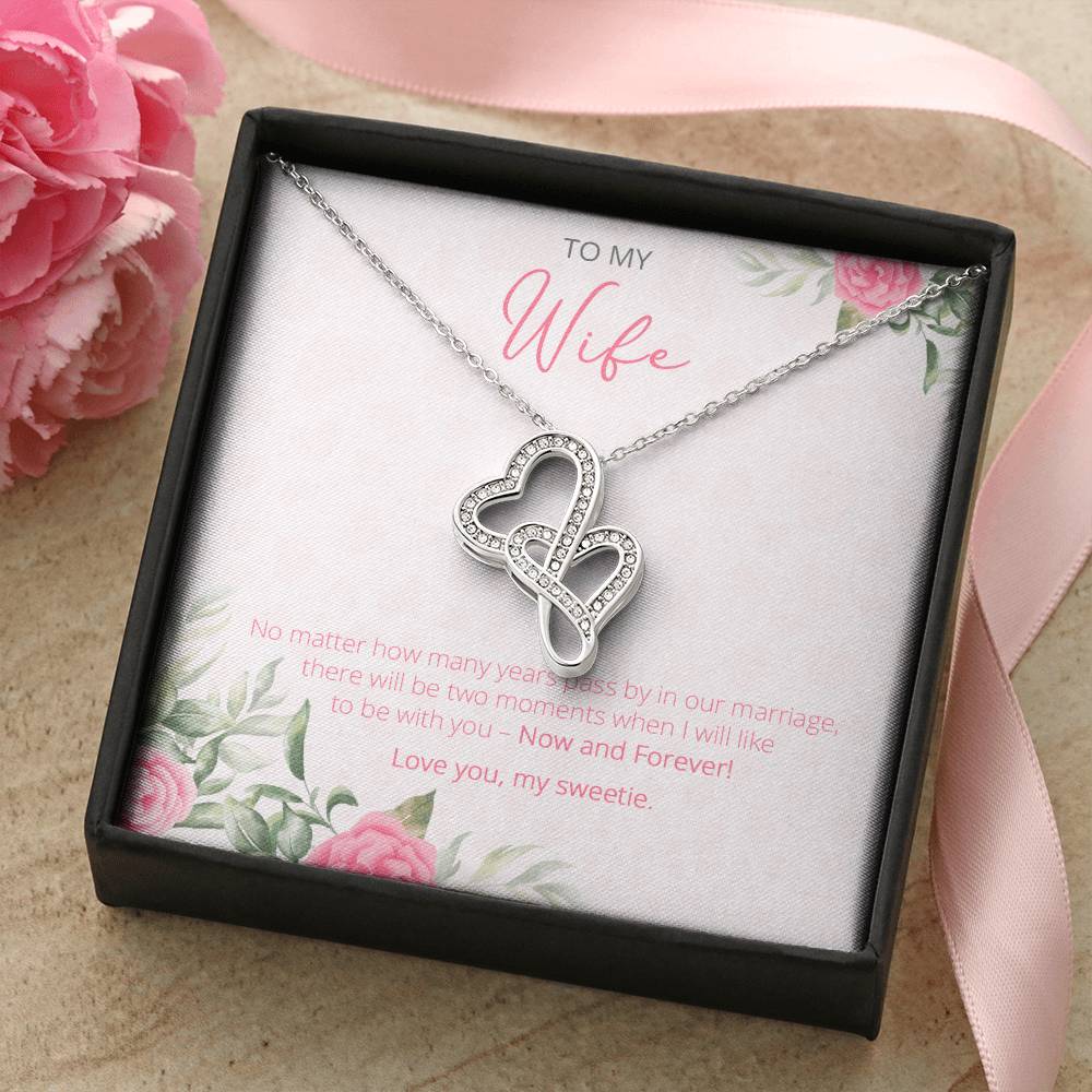 Wife Gift For Wife Birthday Gift For Wife From Husband Sentimental Gift For Her Birthday Gift For Her Double Hearts Necklace