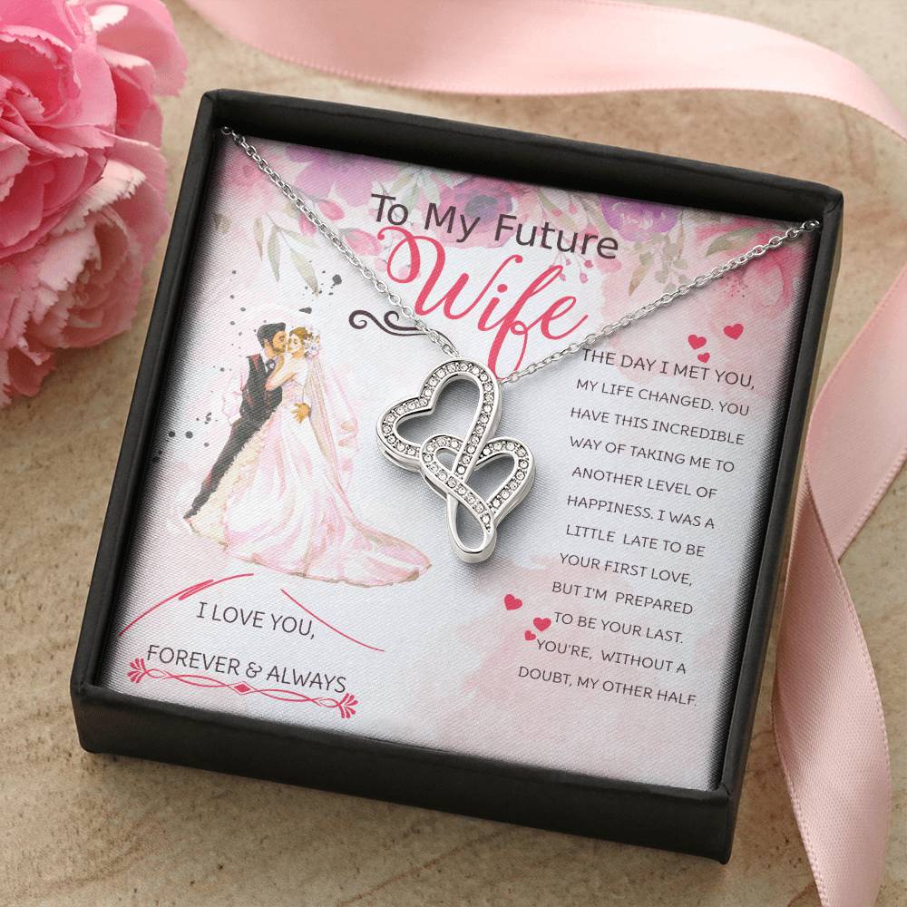 To My Future Wife Double Hearts Necklace
