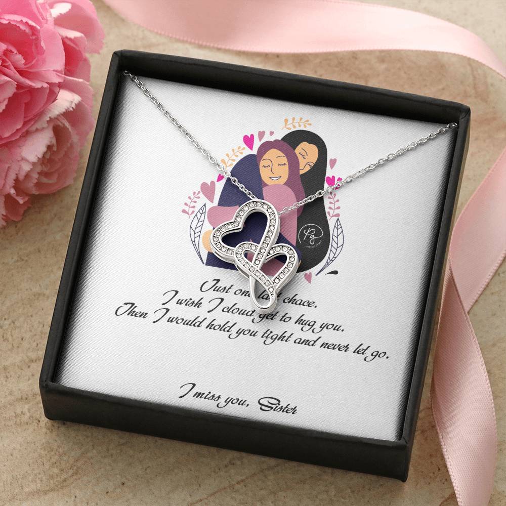 Sister Christmas Gift - Perfect Us Gift Double Hearts Necklace
