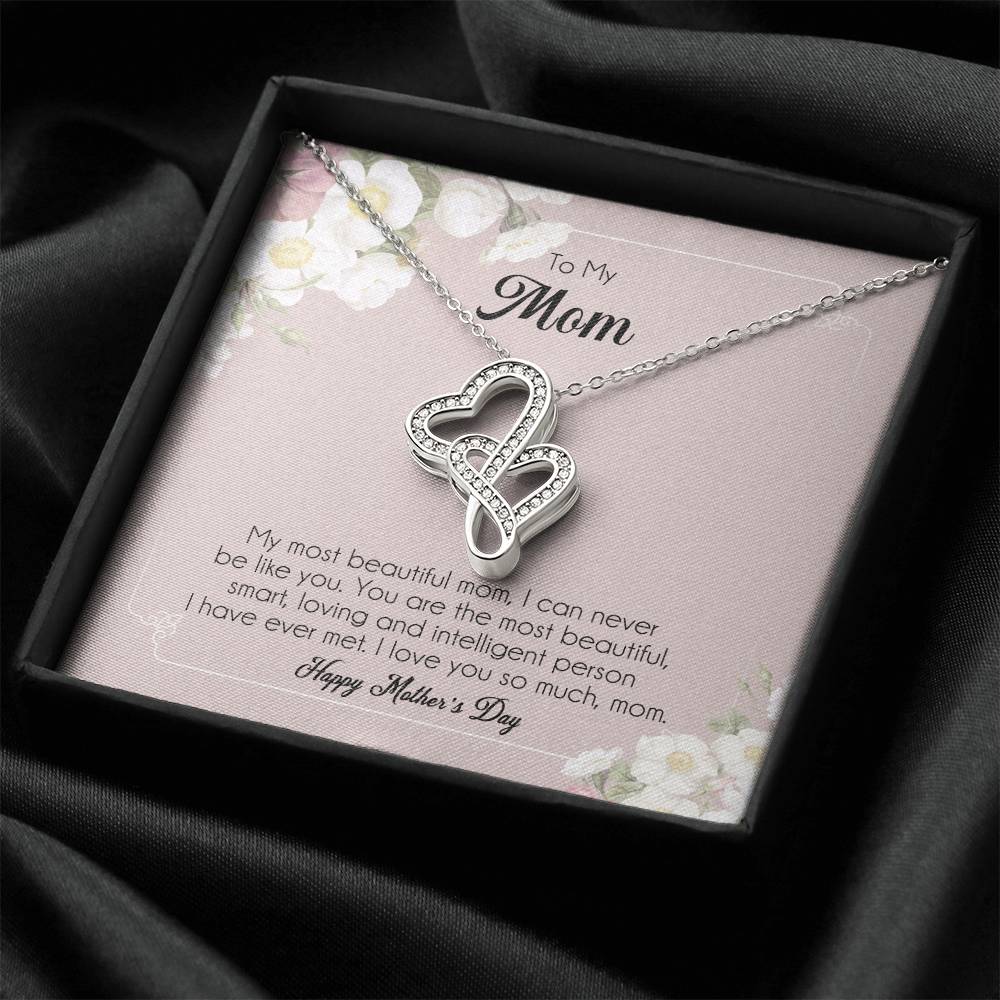Mother's Day Gift  Necklace For Mom  Mother's Day Necklace  Best Gift For Mom  Mother's Day Necklace 1 Double Hearts Necklace