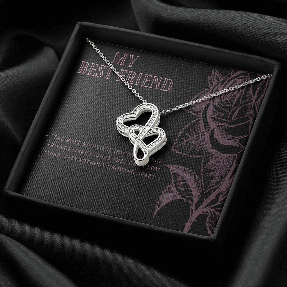 To My Friend Double Hearts Necklace