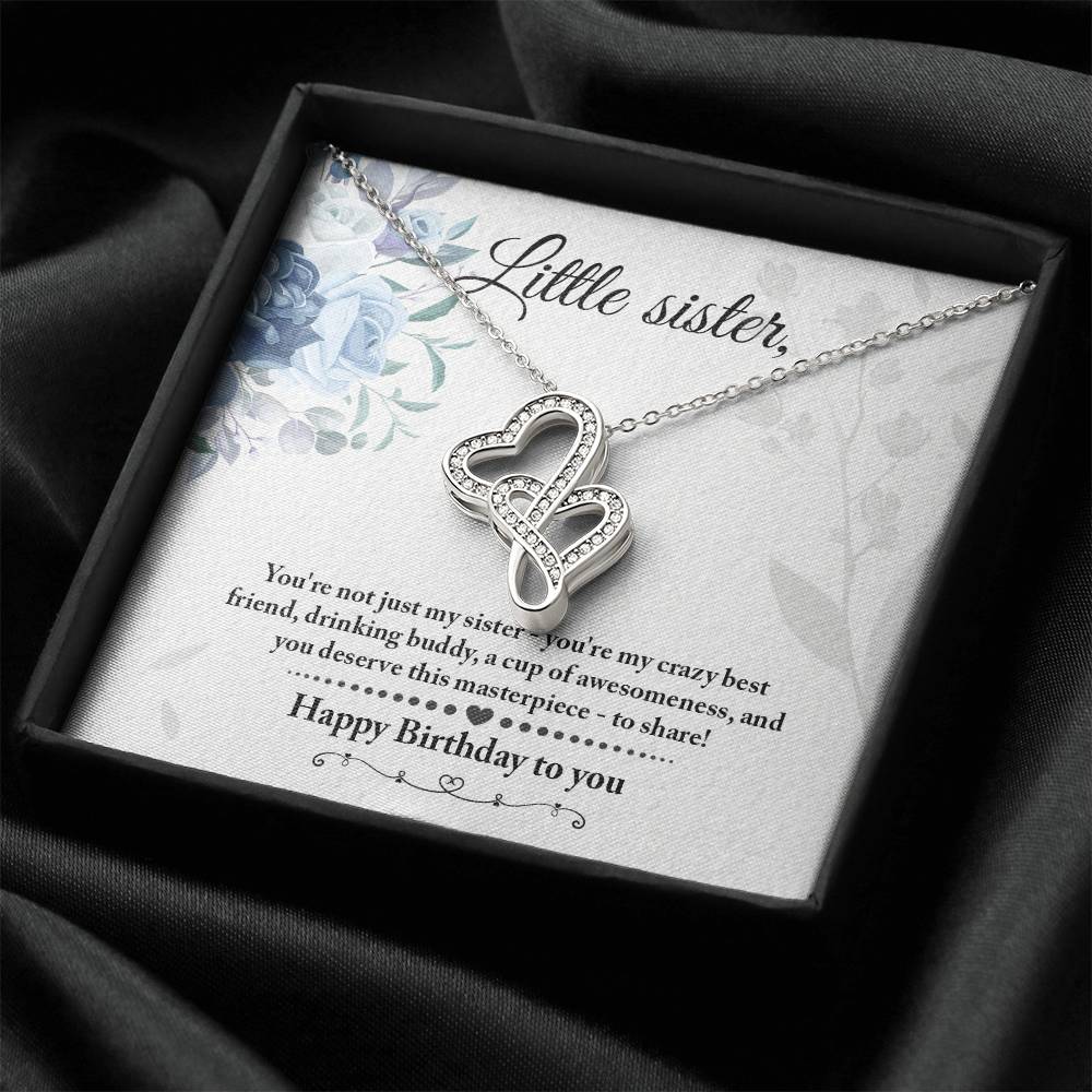 Little Sister Double Hearts Necklace
