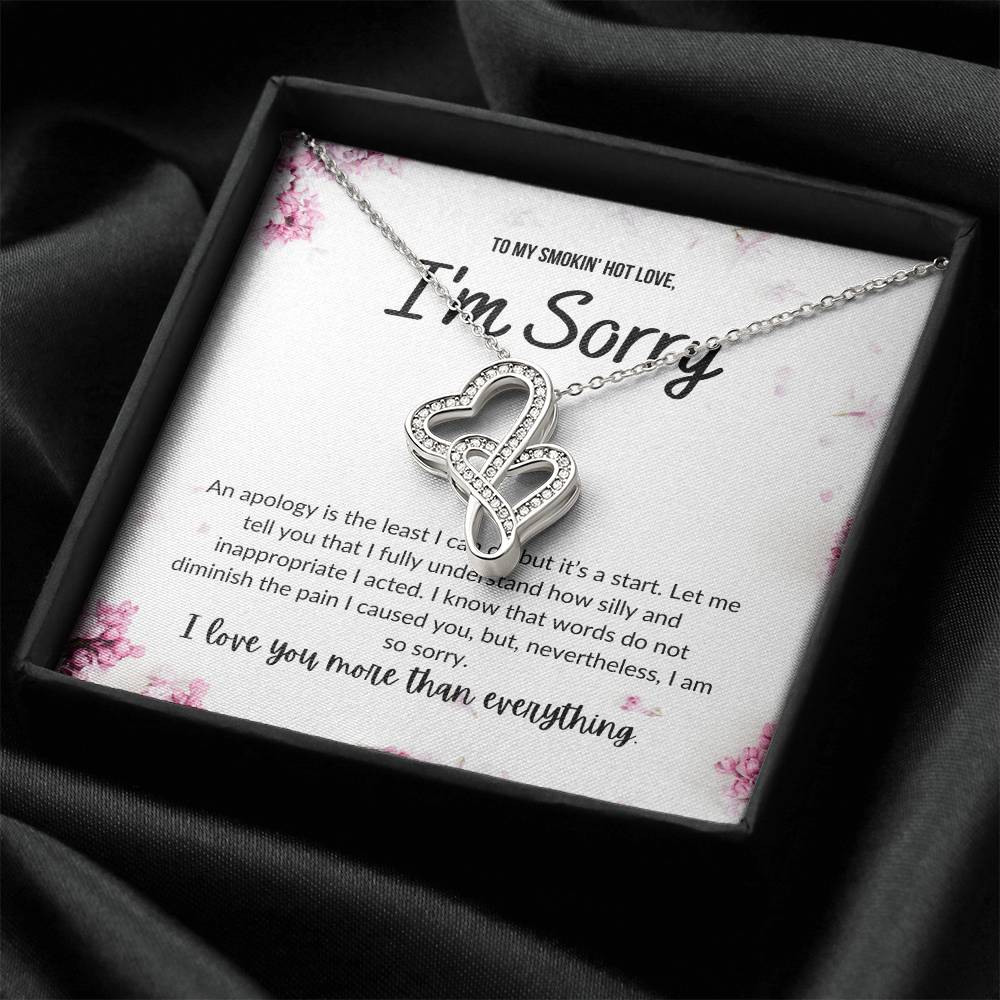 Iam Sorry - Double Heart Double Hearts Necklace