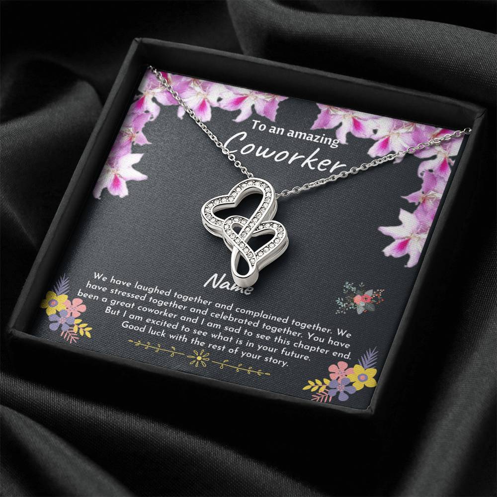 Double Hearts - Coworker - We Have Laughed Together Double Hearts Necklace