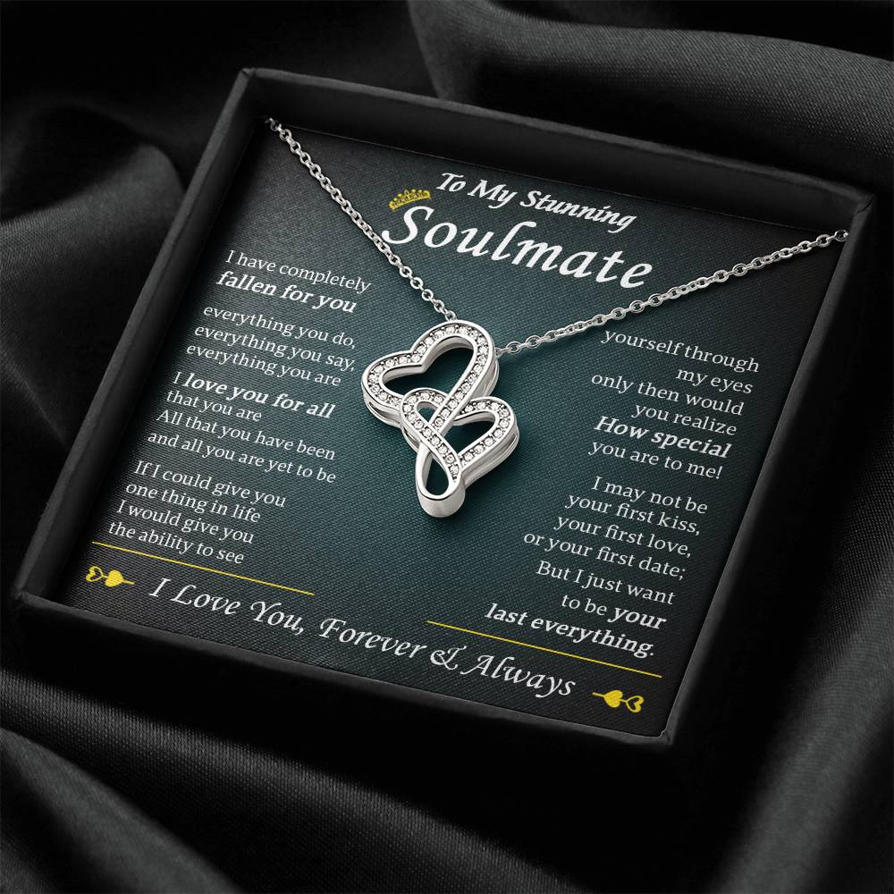 Gift For Your Soulmate - How Special You Are To Me - Double Hearts Double Hearts Necklace