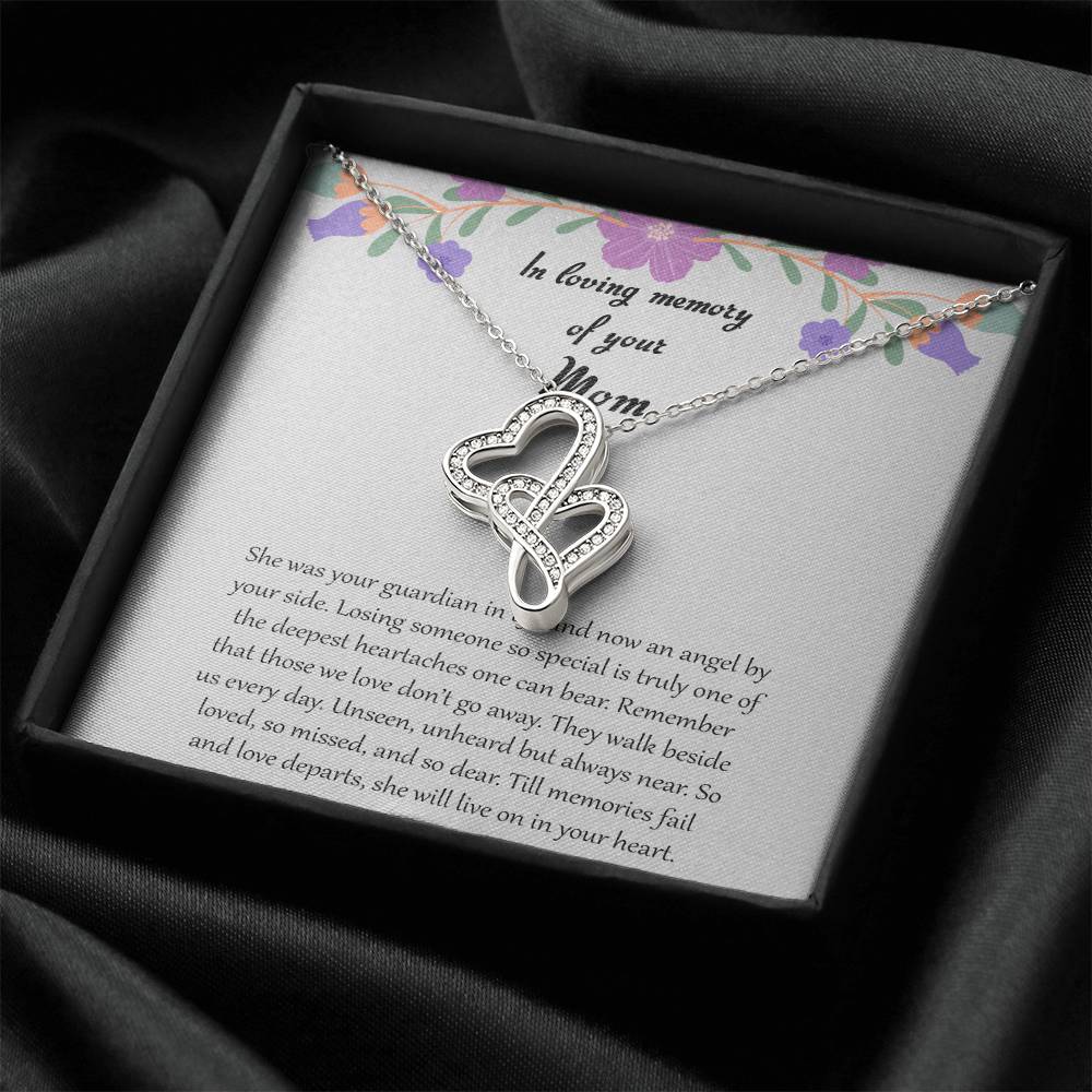 In Loving Memory Of Your Mom Double Hearts Necklace