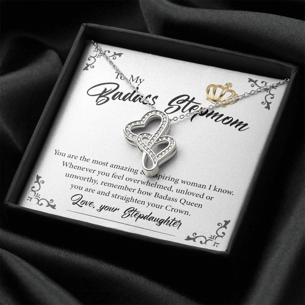 Badass Stepmom - Hearts Double Hearts Necklace